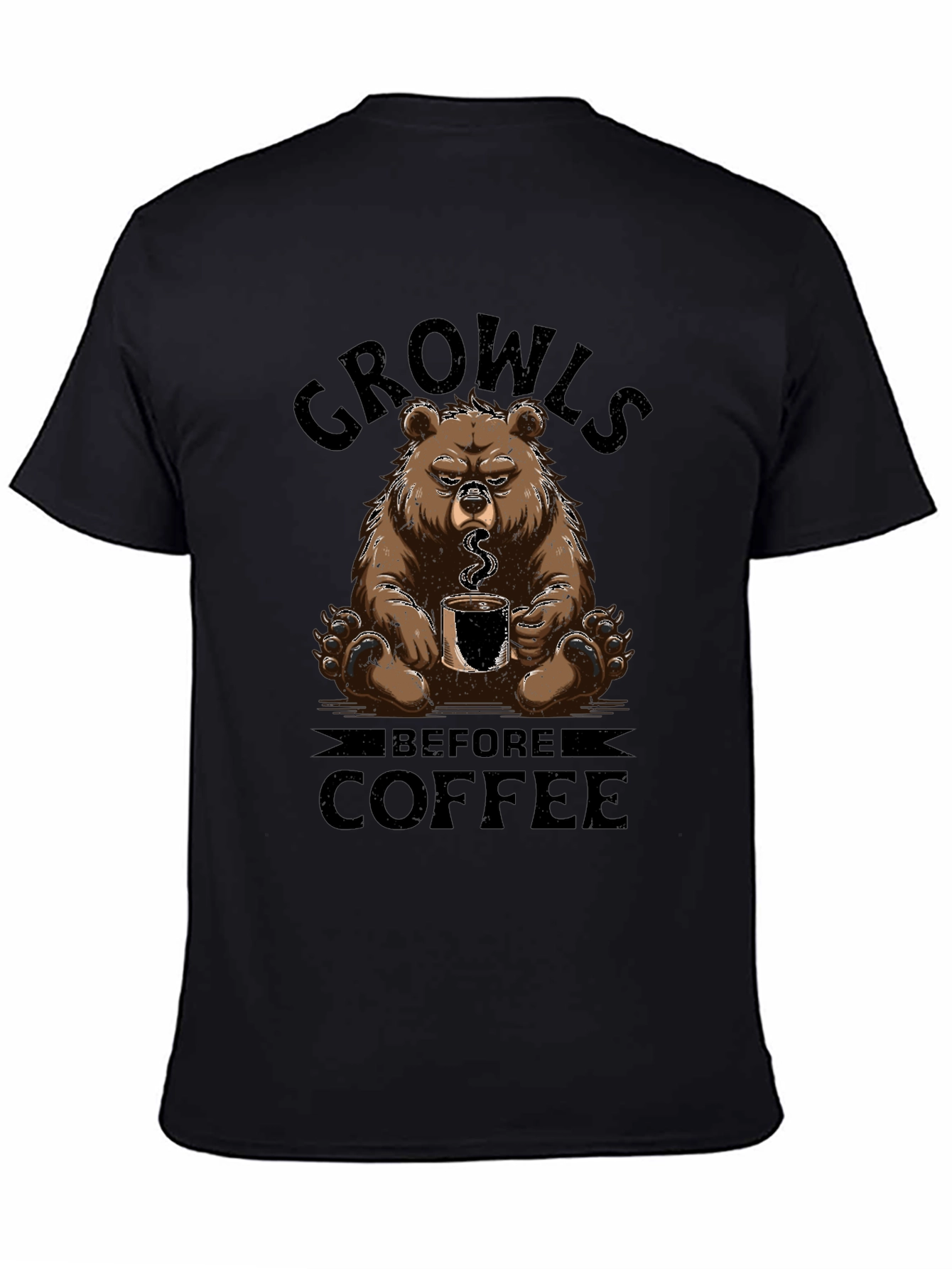 Growls Before Coffee Bear T-Shirt