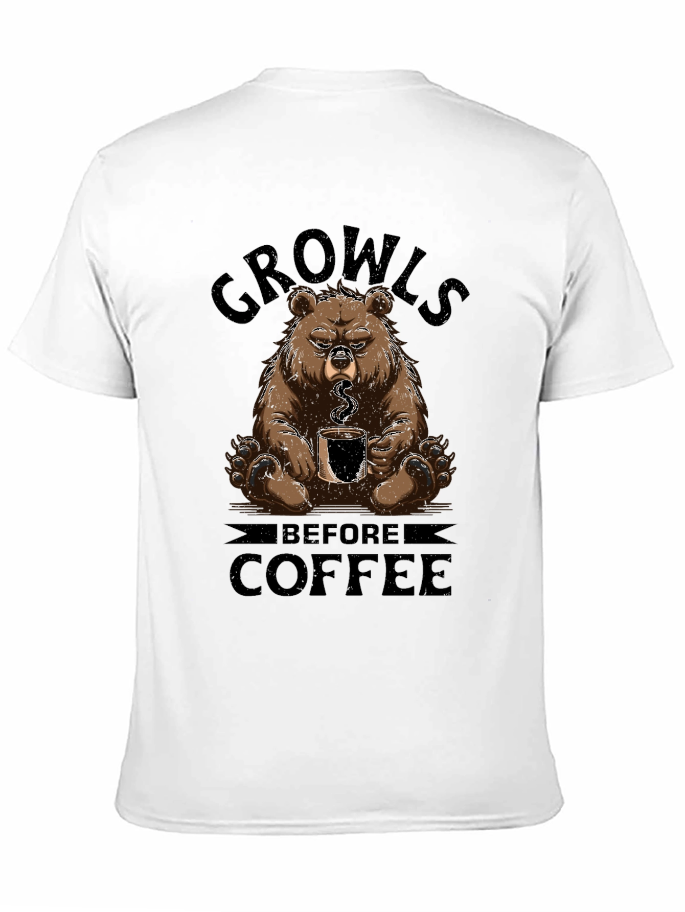 Growls Before Coffee Bear T-Shirt