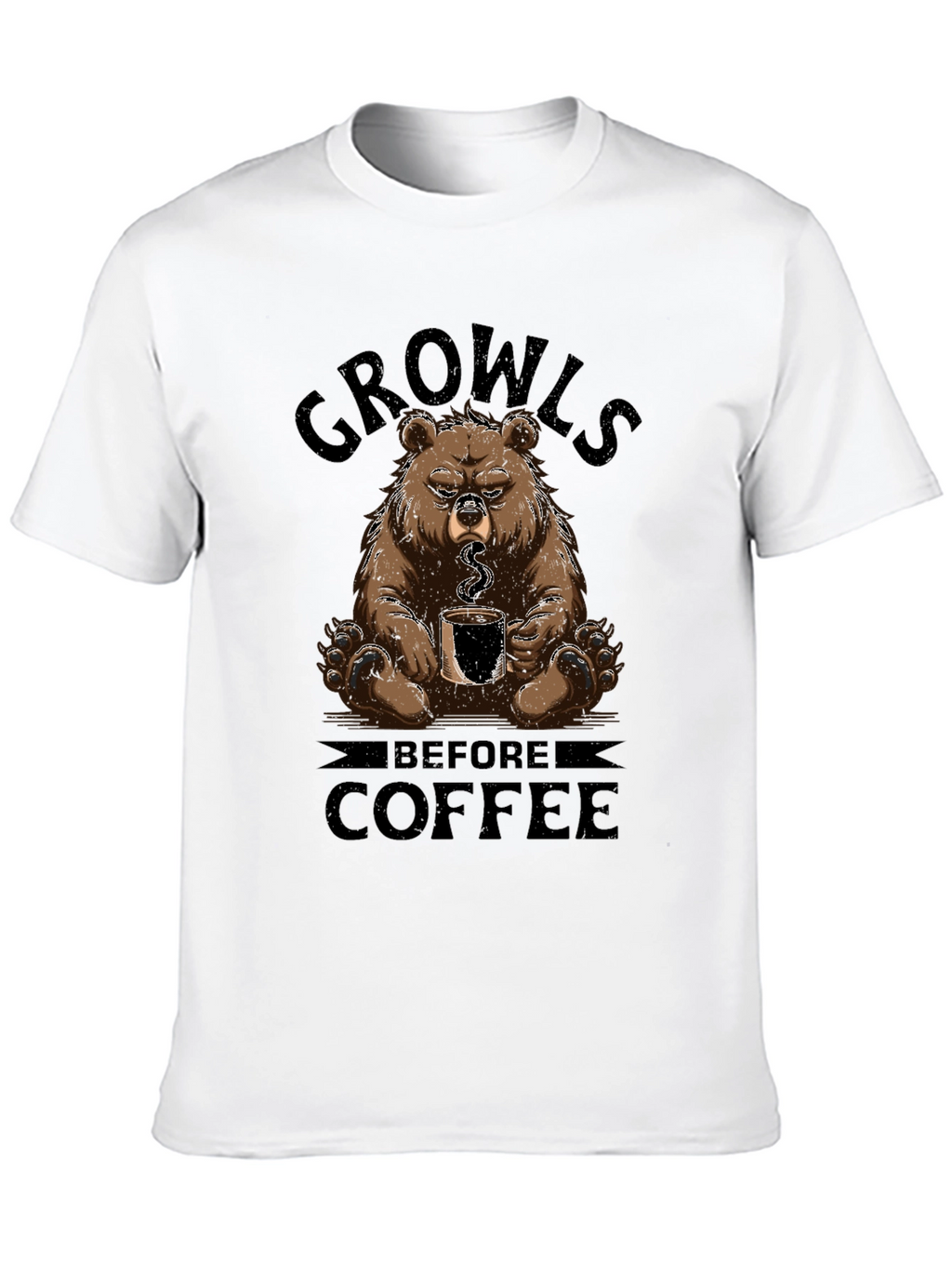 Growls Before Coffee Bear T-Shirt