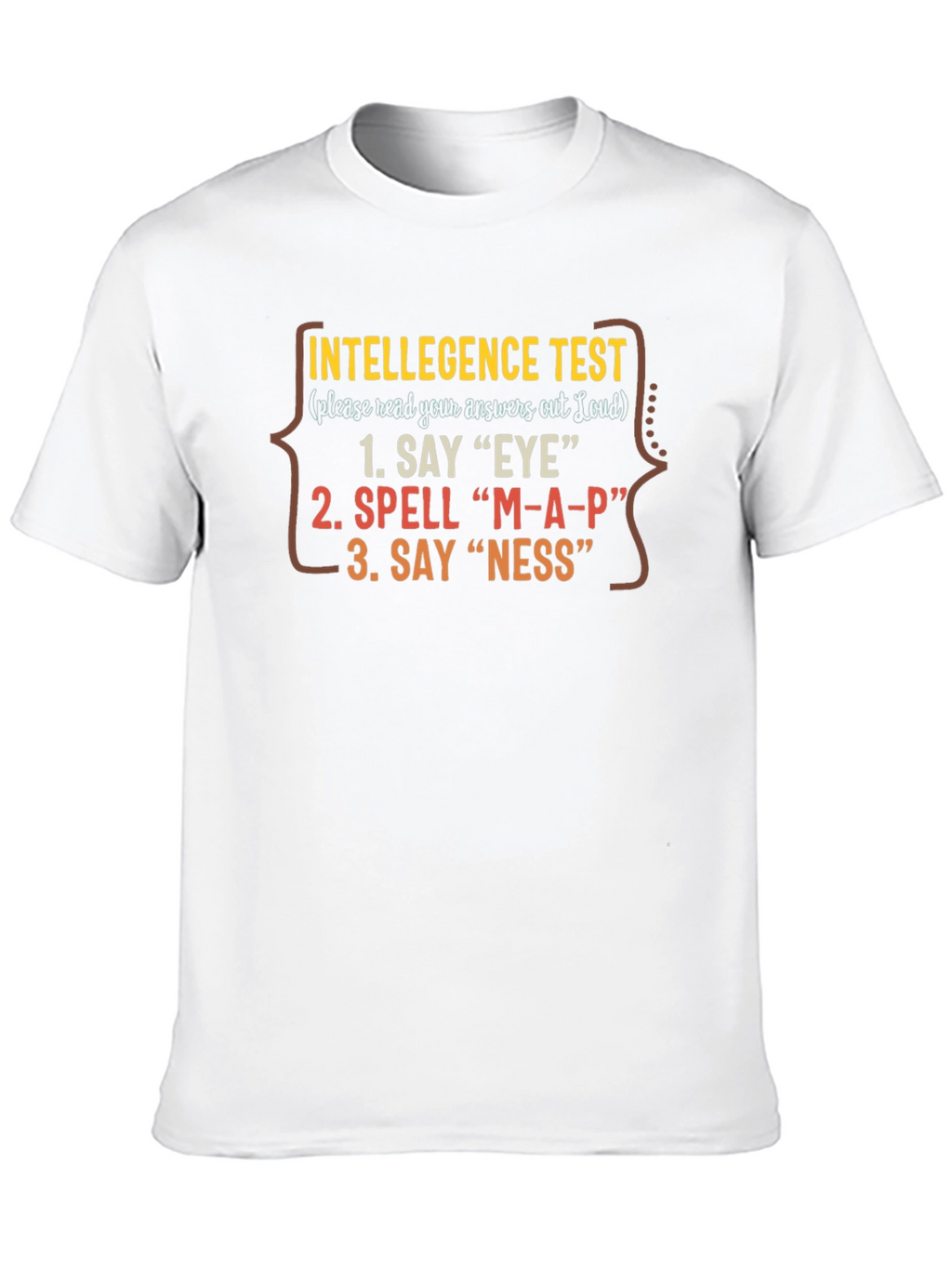 Intelligence Test Funny Black T-Shirt
