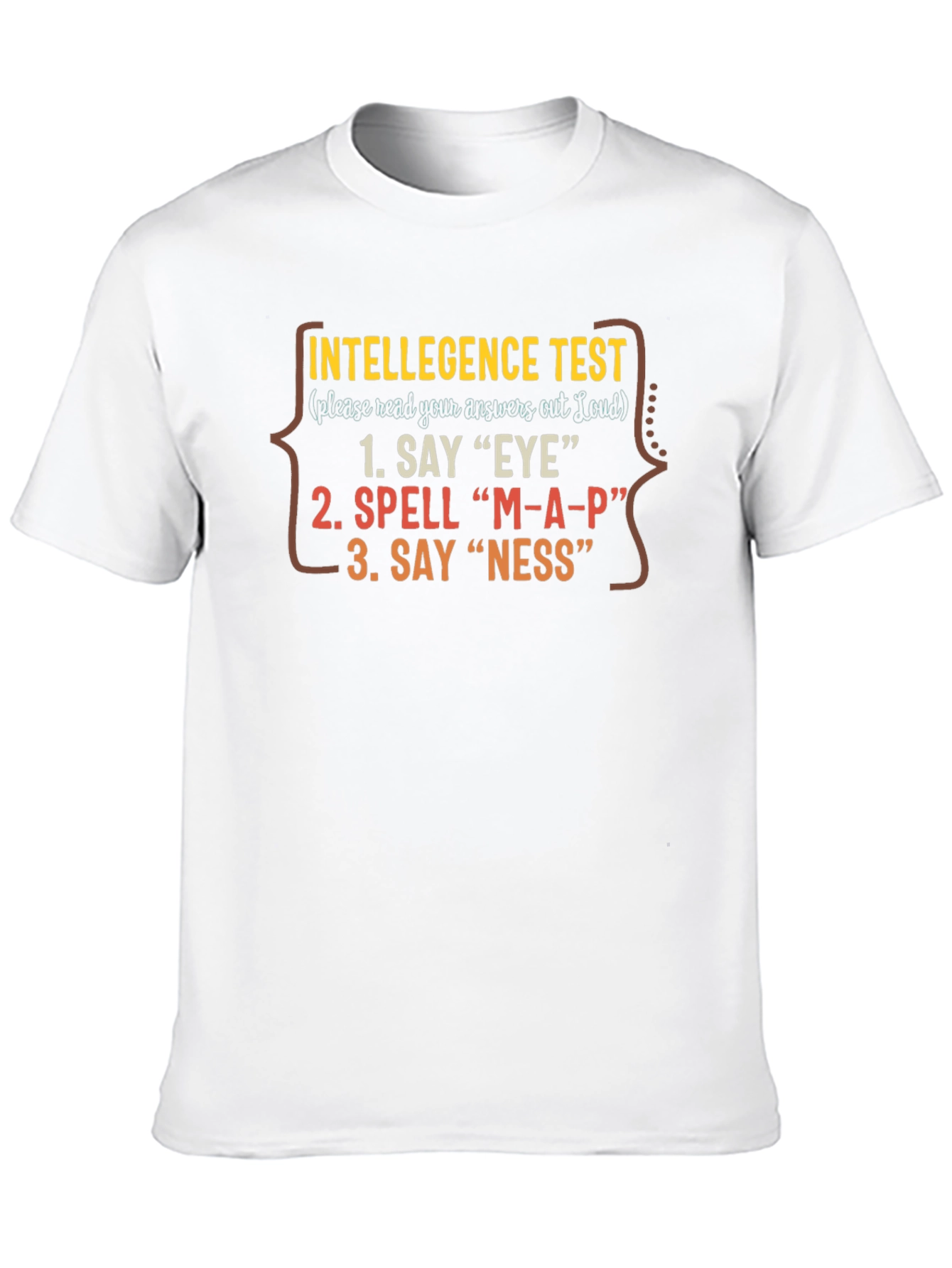 Intelligence Test Funny Black T-Shirt