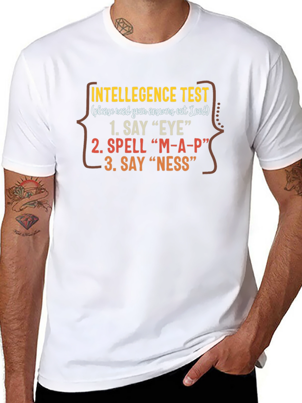 Intelligence Test Funny Black T-Shirt