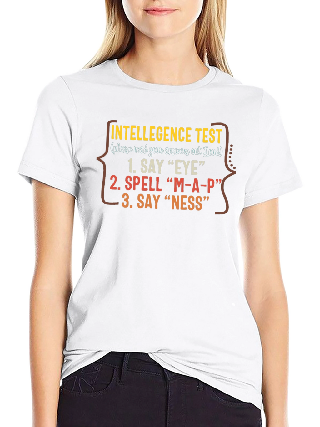 Intelligence Test Funny Black T-Shirt