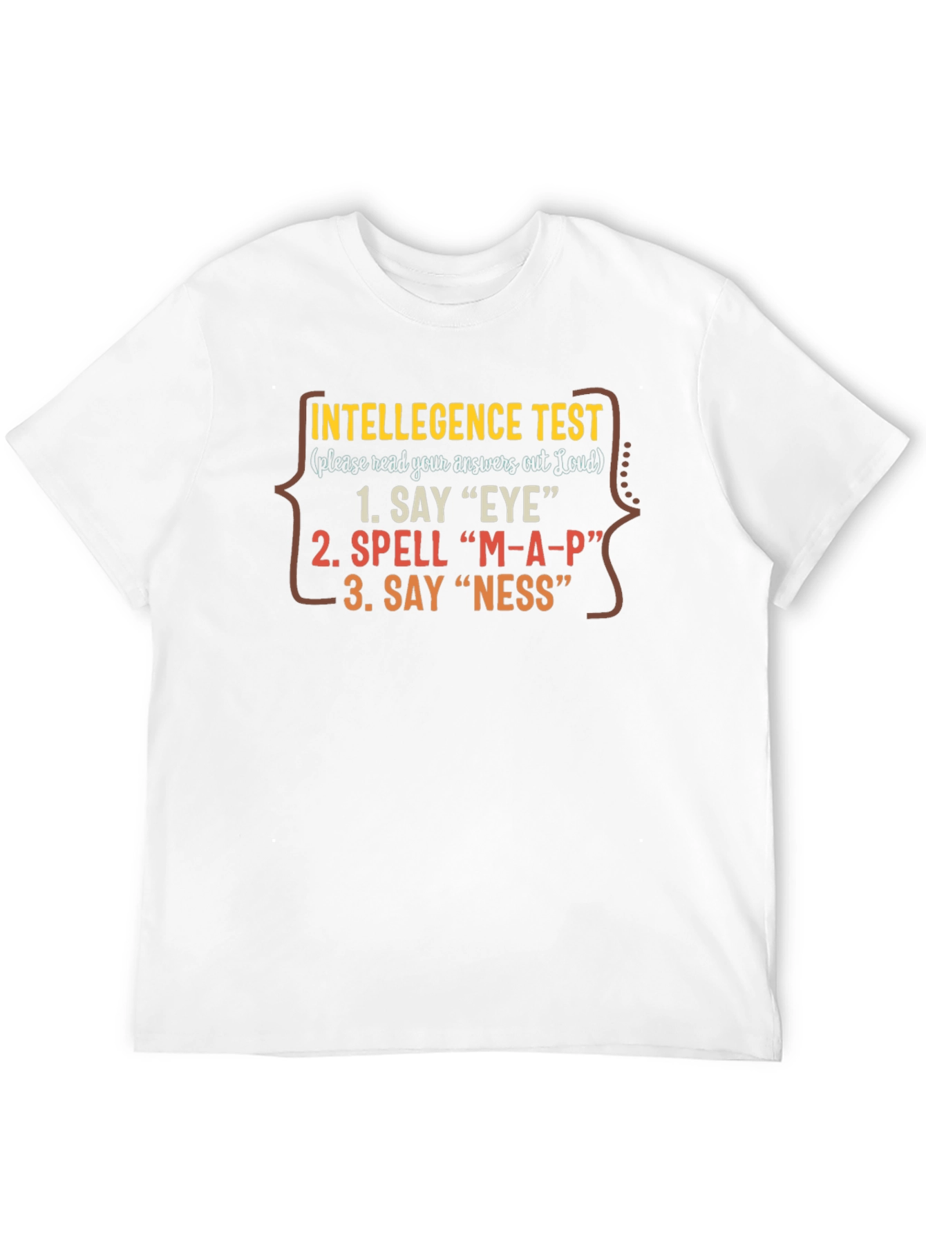 Intelligence Test Funny Black T-Shirt