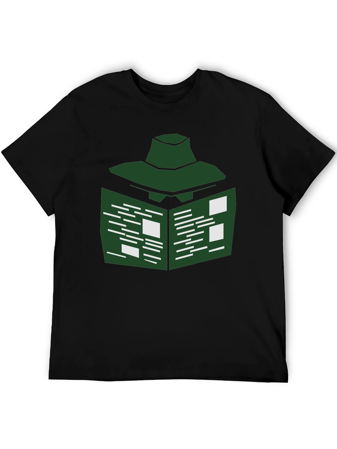 Abstract Green Geometric T-Shirt