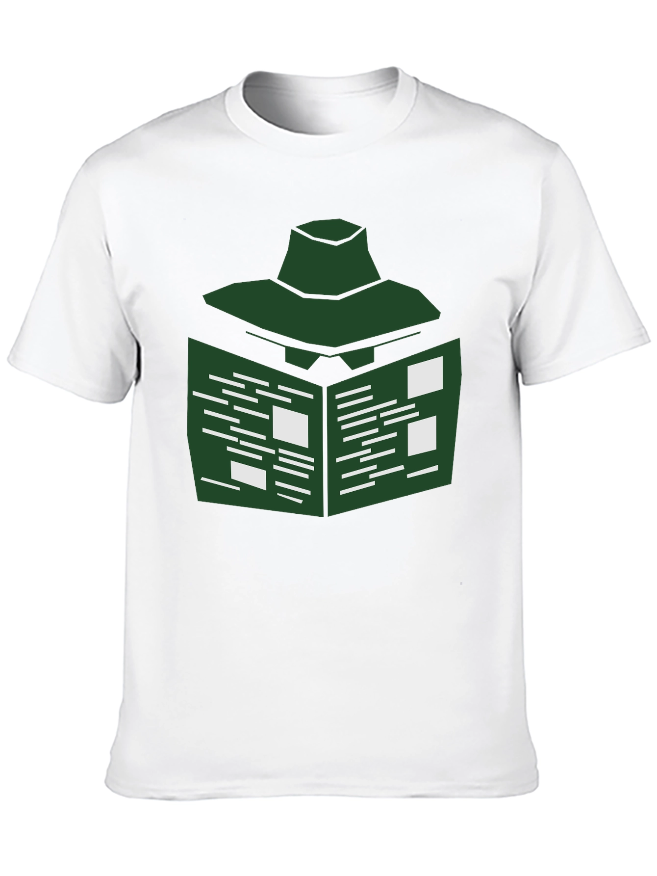 Abstract Green Geometric T-Shirt