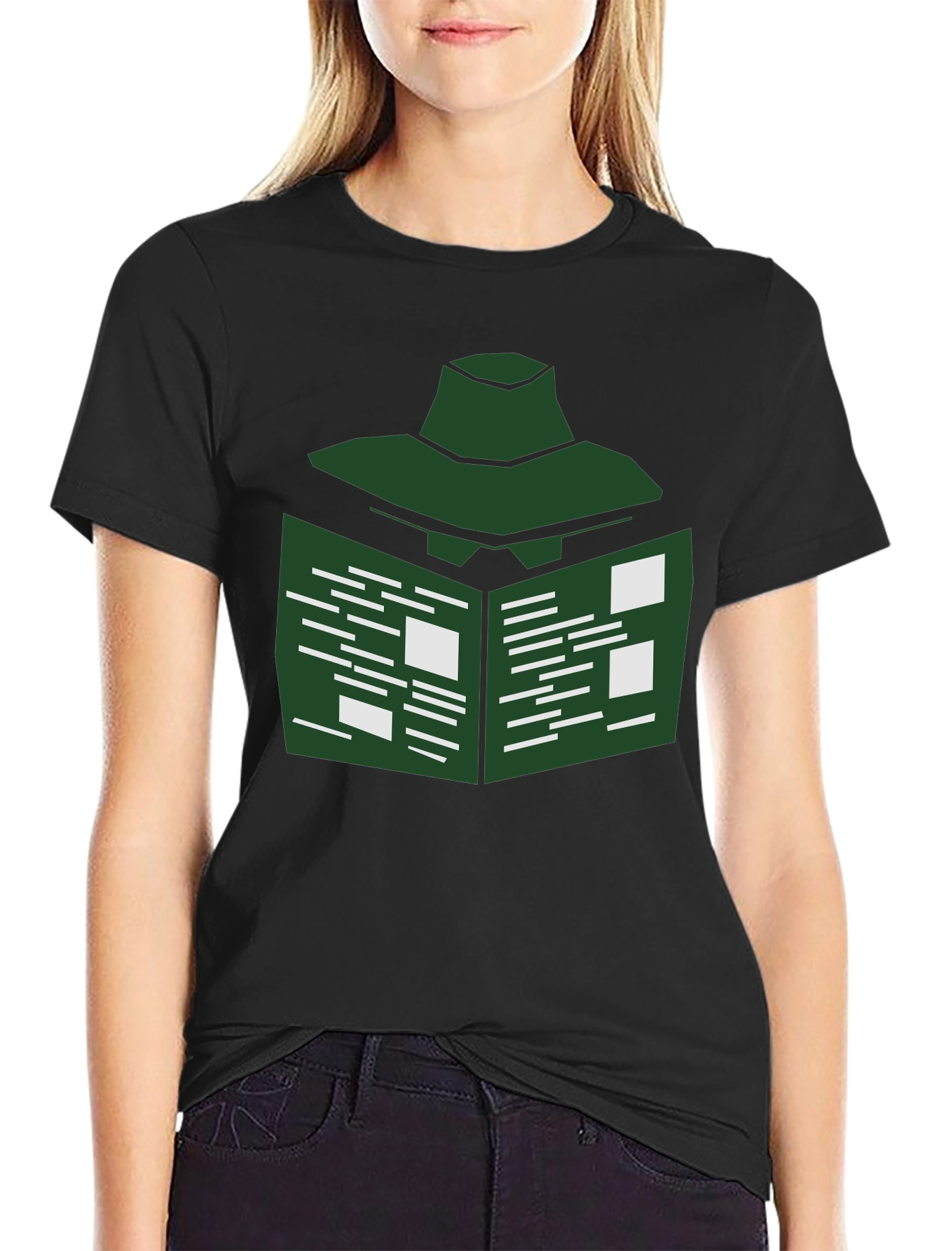 Abstract Green Geometric T-Shirt