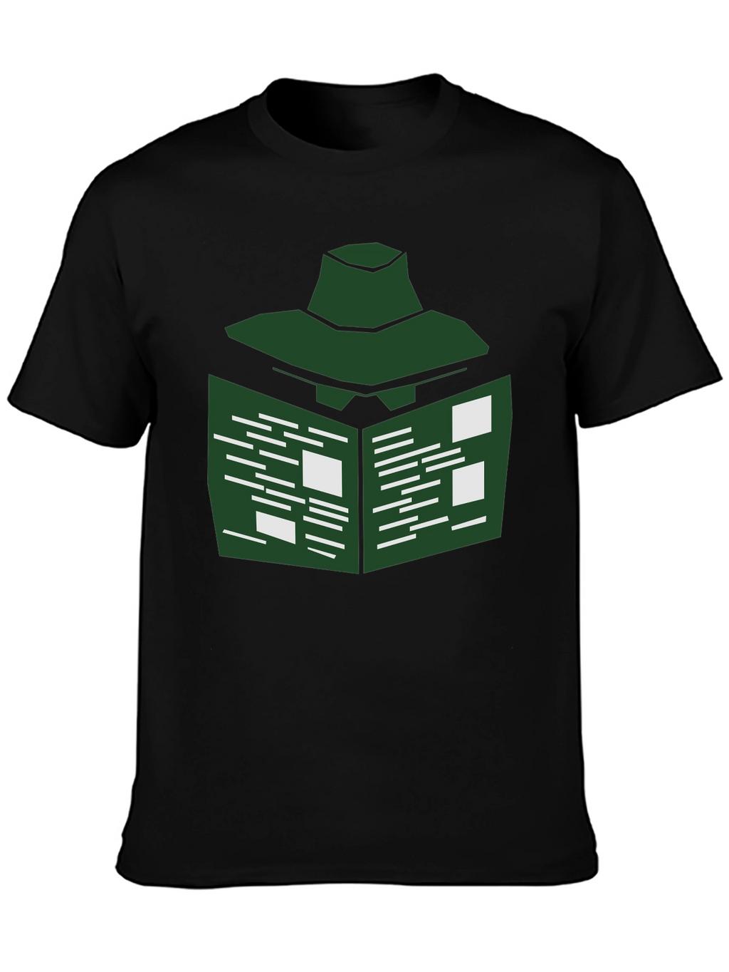 Abstract Green Geometric T-Shirt