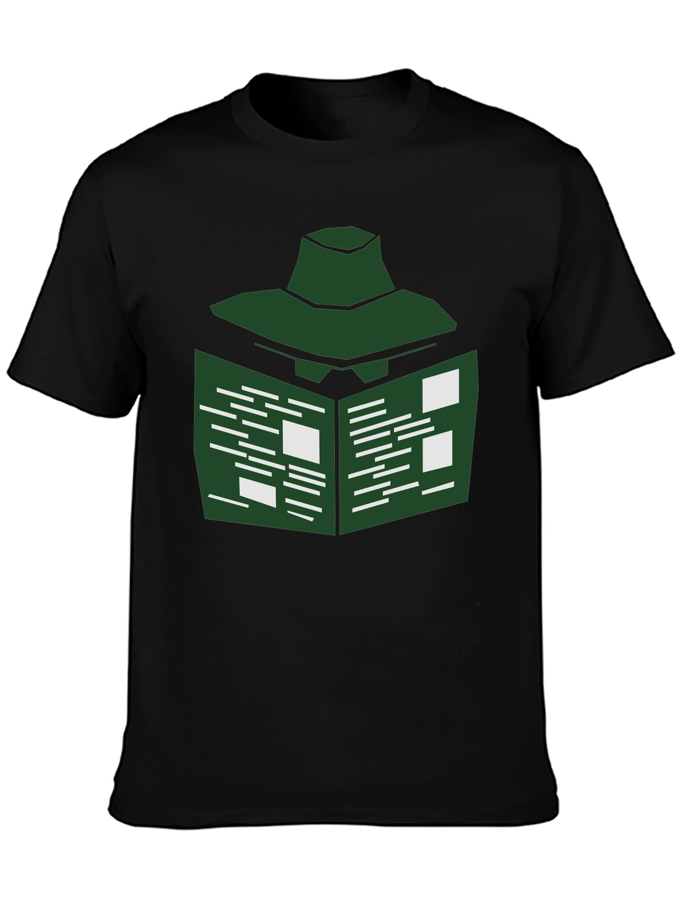 Abstract Green Geometric T-Shirt