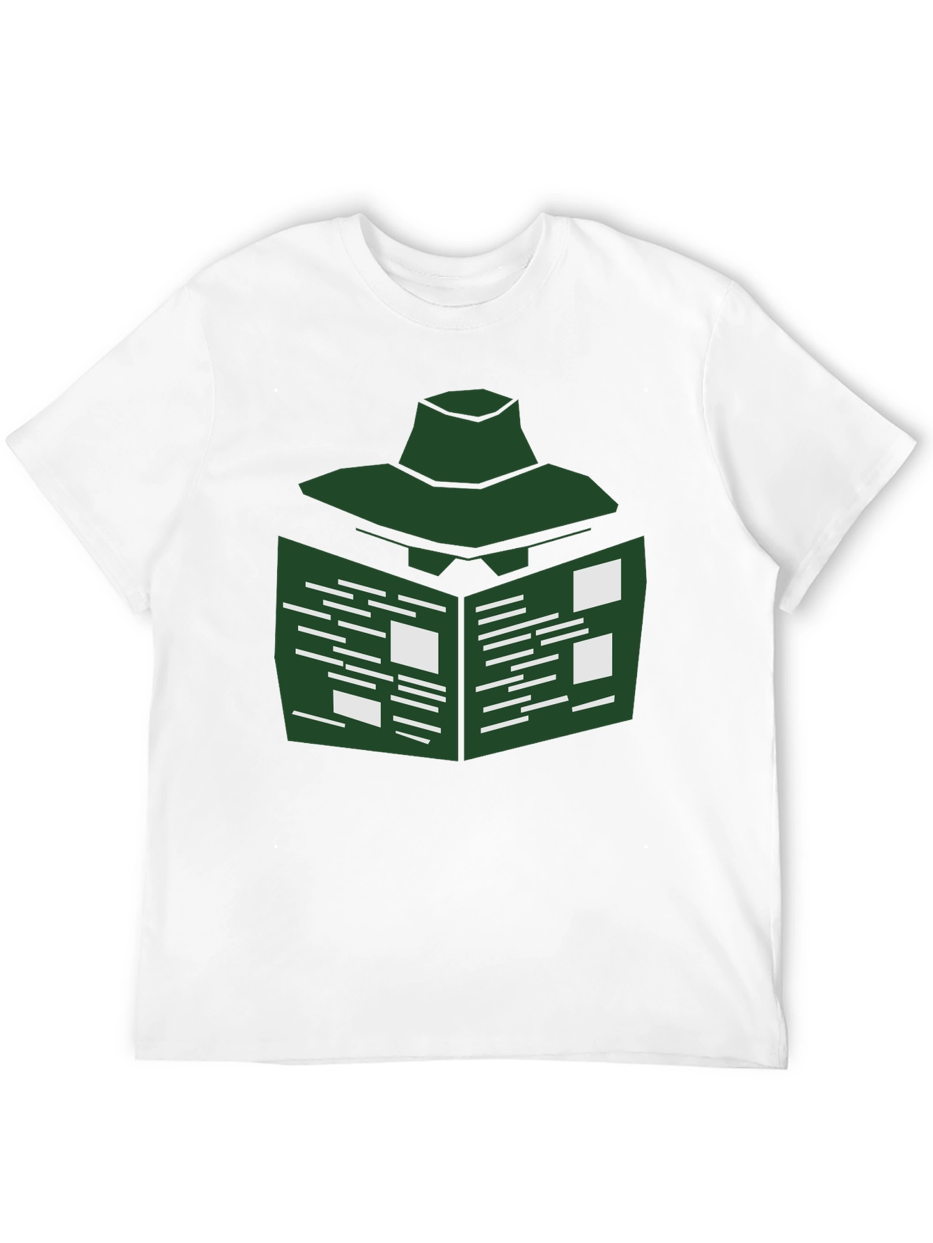 Abstract Green Geometric T-Shirt