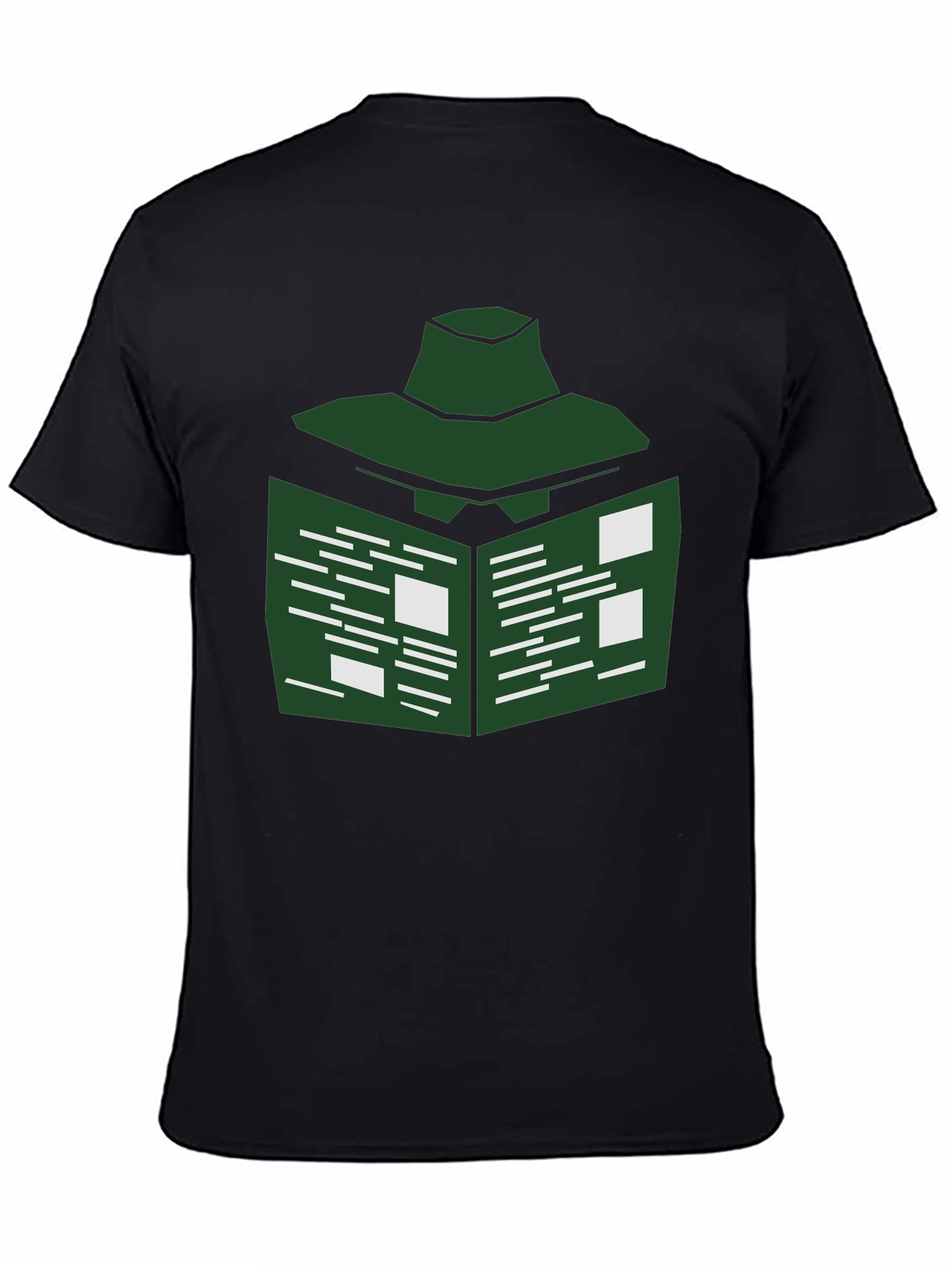 Abstract Green Geometric T-Shirt