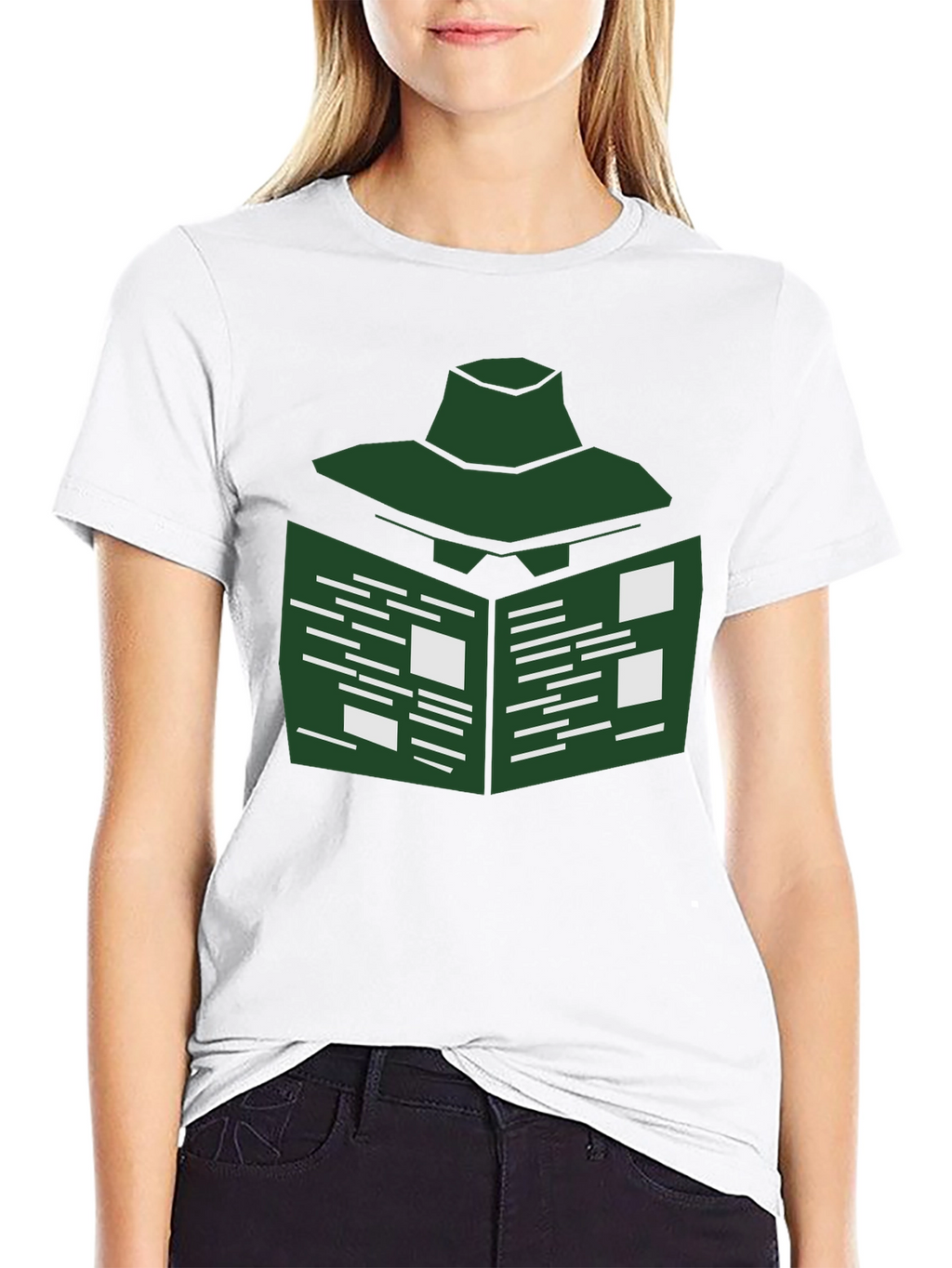 Abstract Green Geometric T-Shirt