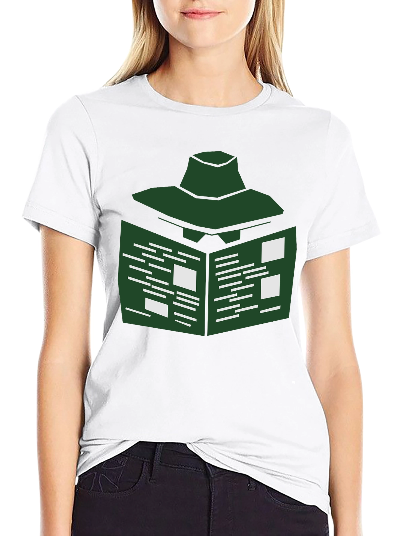 Abstract Green Geometric T-Shirt