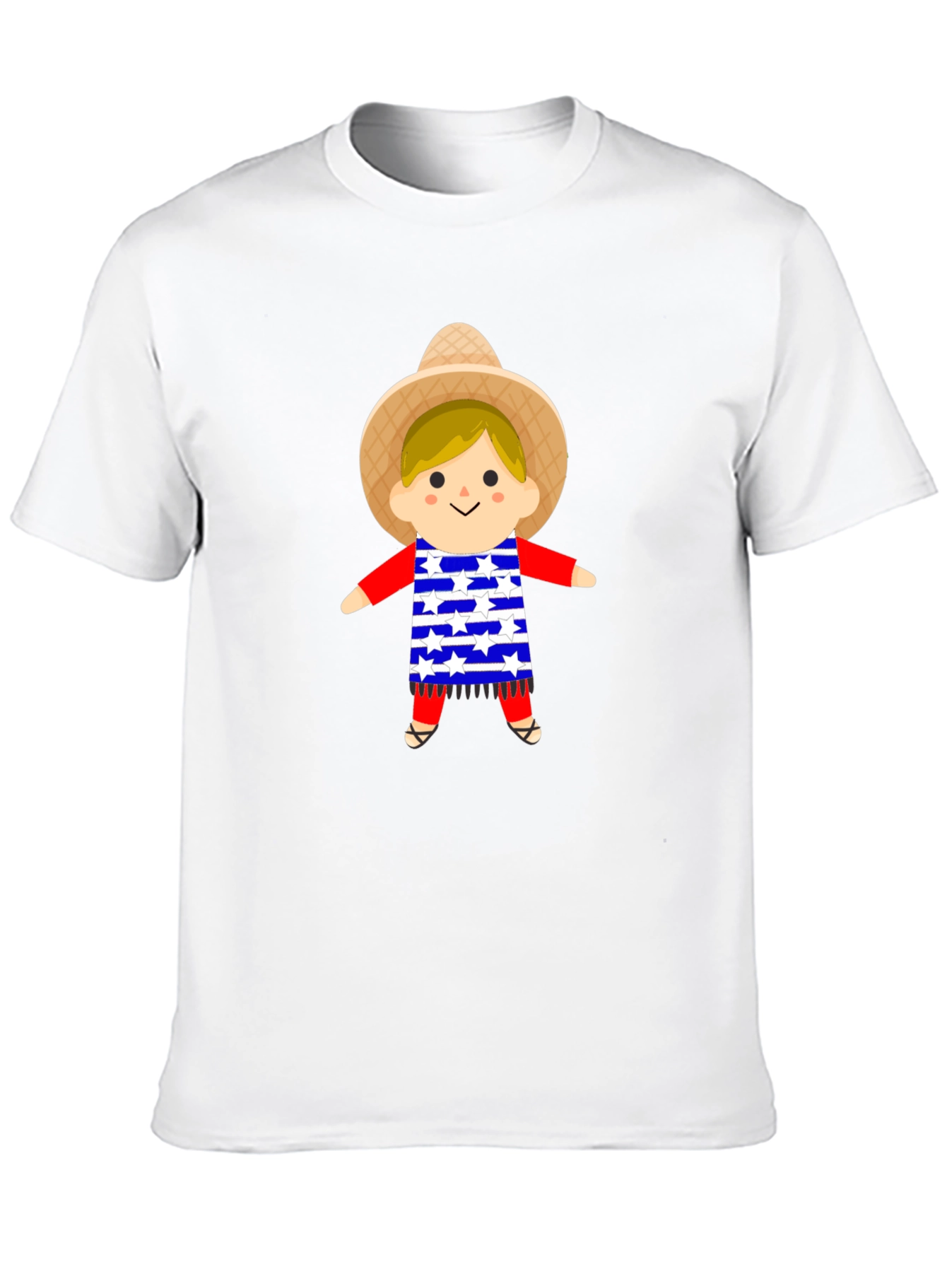 Festive USA Star Doll Graphic Tee