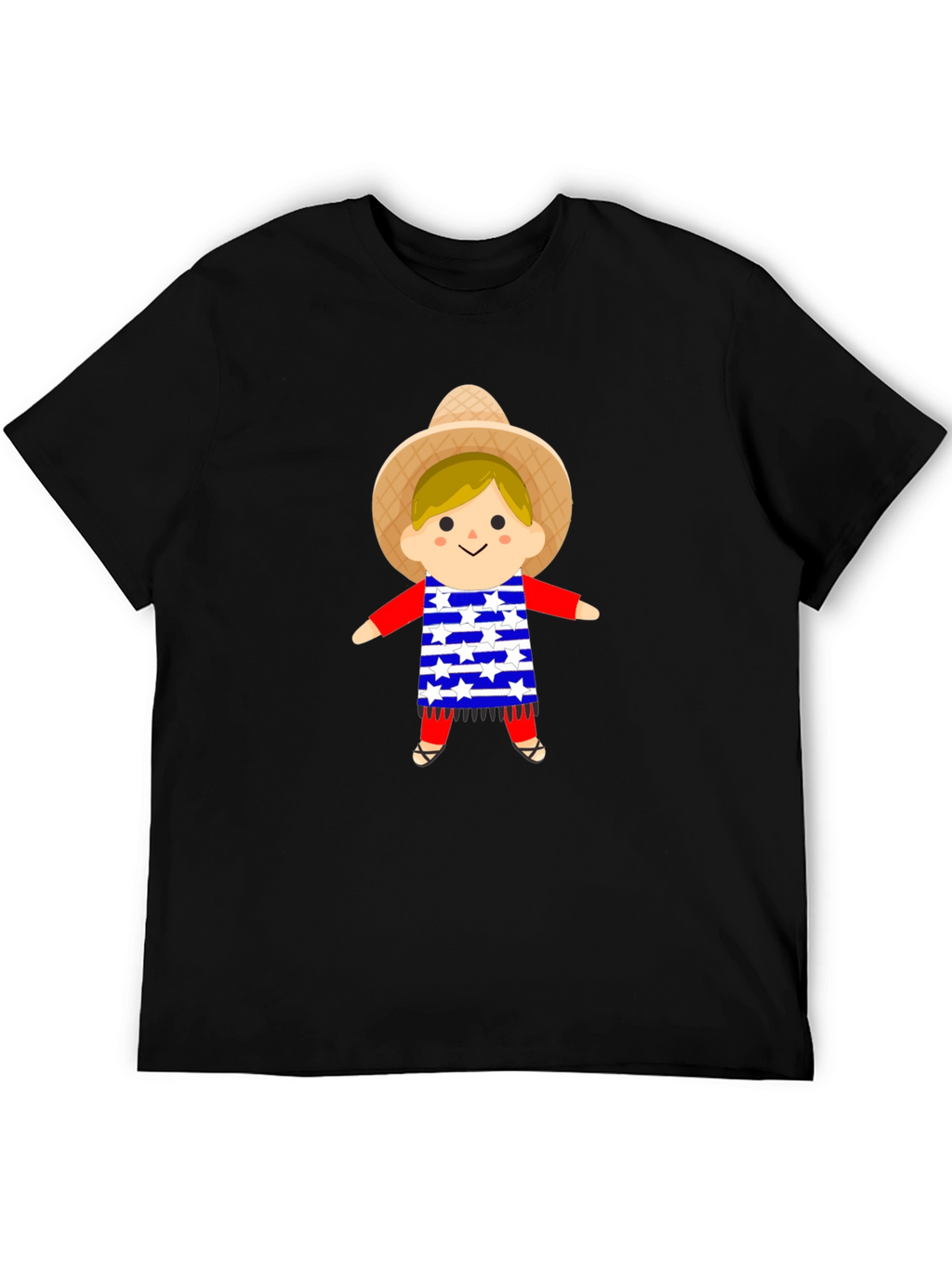 Festive USA Star Doll Graphic Tee