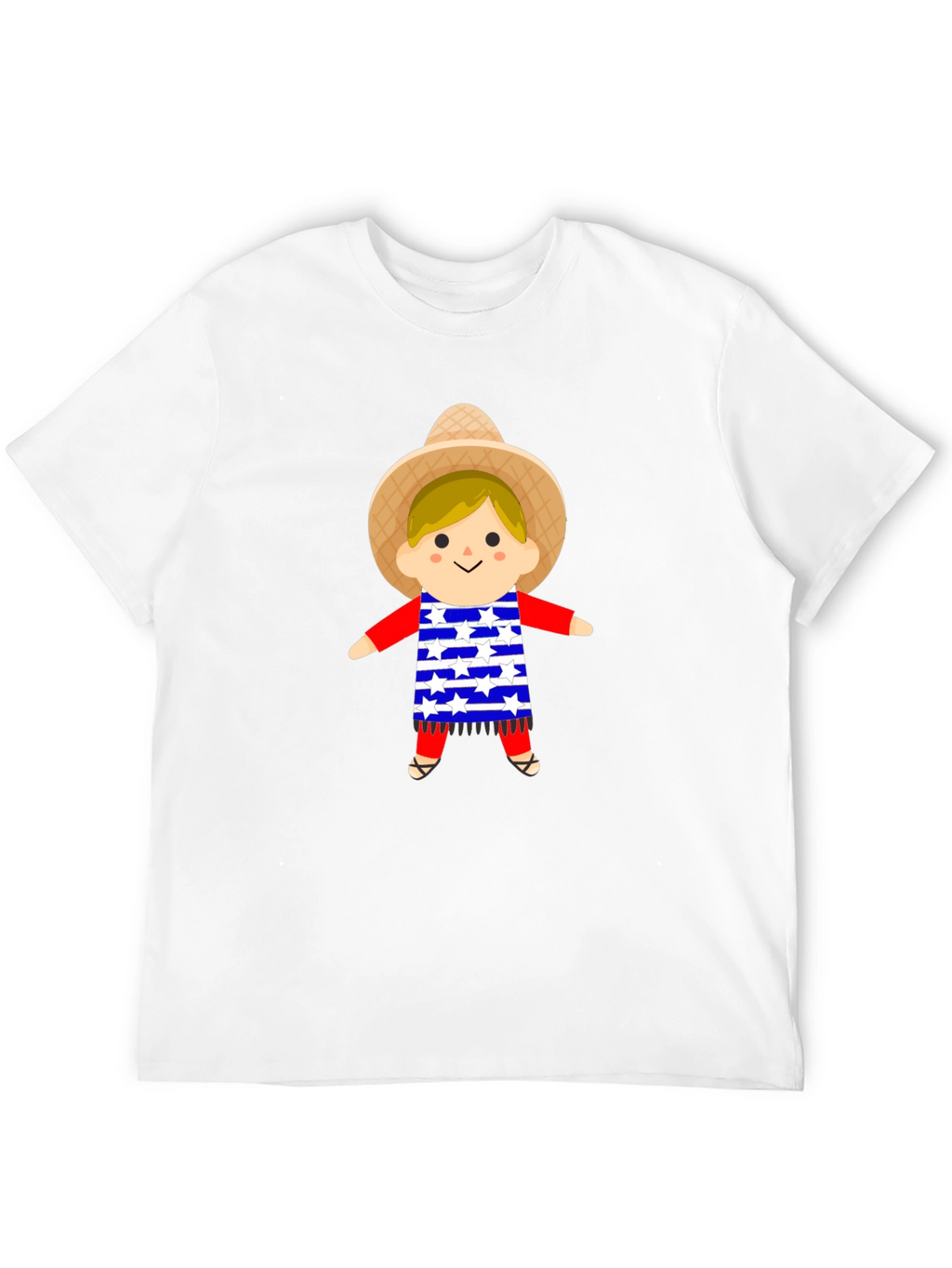 Festive USA Star Doll Graphic Tee