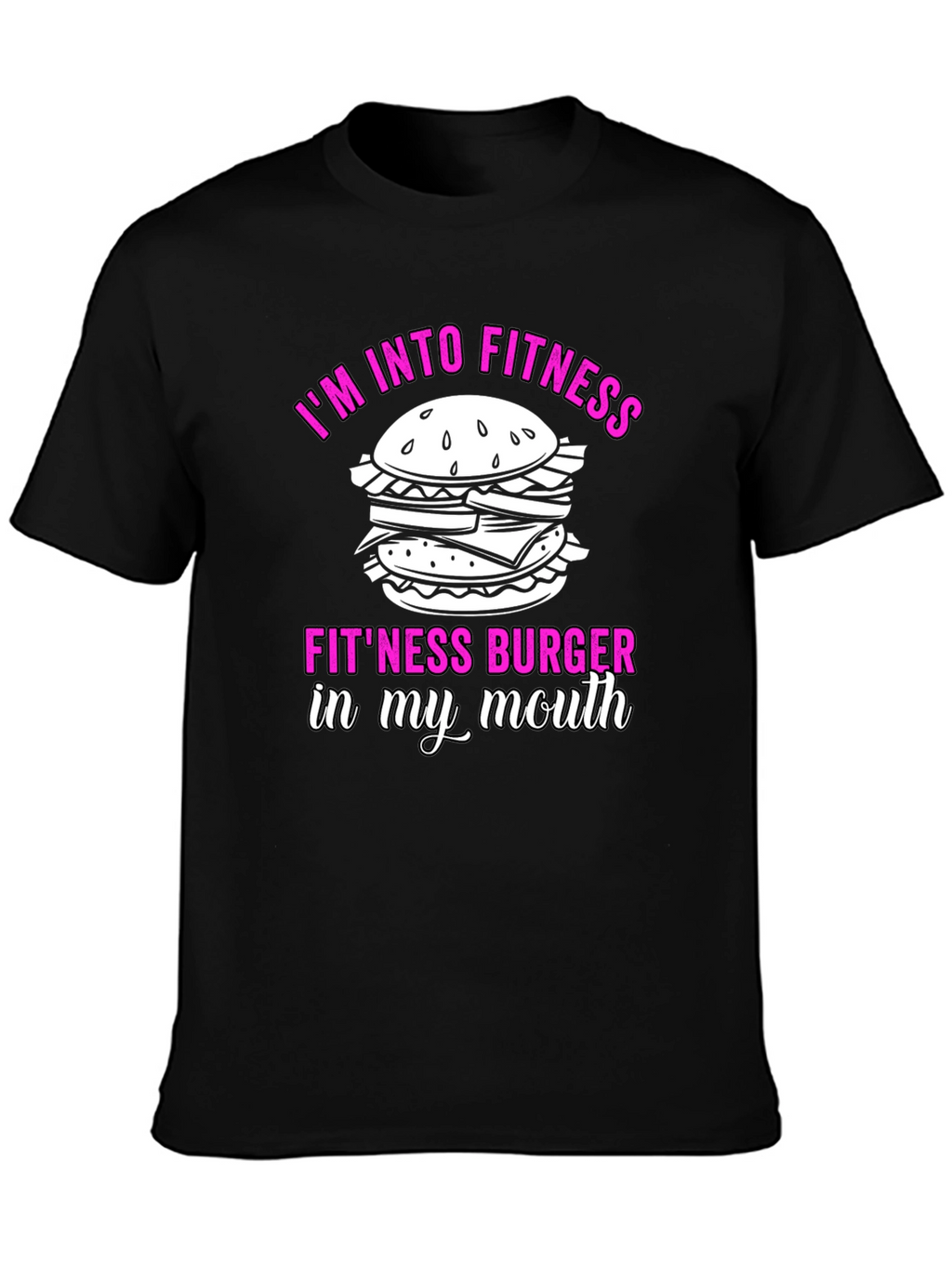 Fitness Burger Graphic T-Shirt - Funny Workout Tee