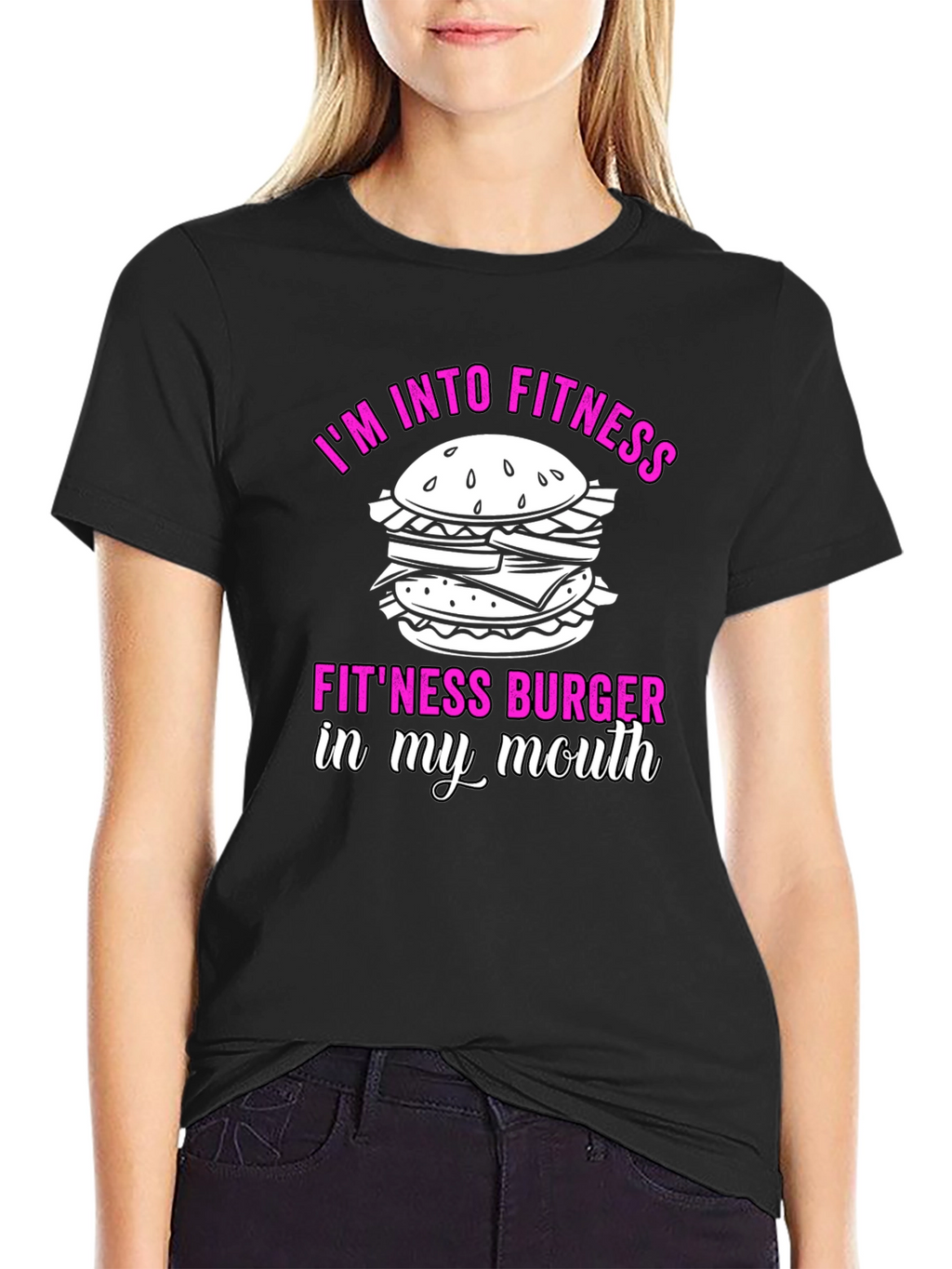 Fitness Burger Graphic T-Shirt - Funny Workout Tee