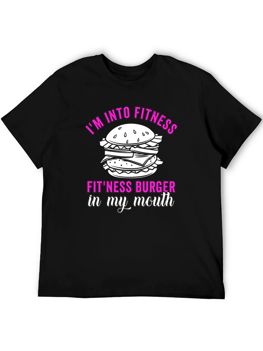 Fitness Burger Graphic T-Shirt - Funny Workout Tee