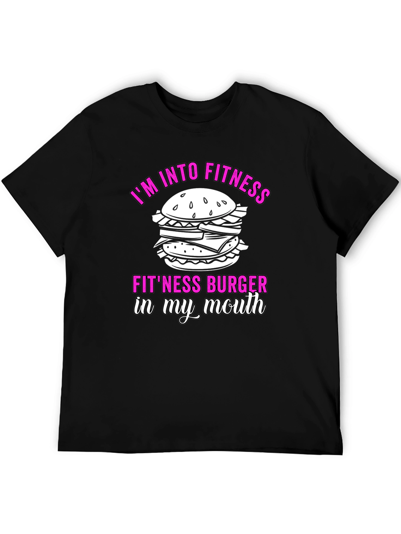 Fitness Burger Graphic T-Shirt - Funny Workout Tee