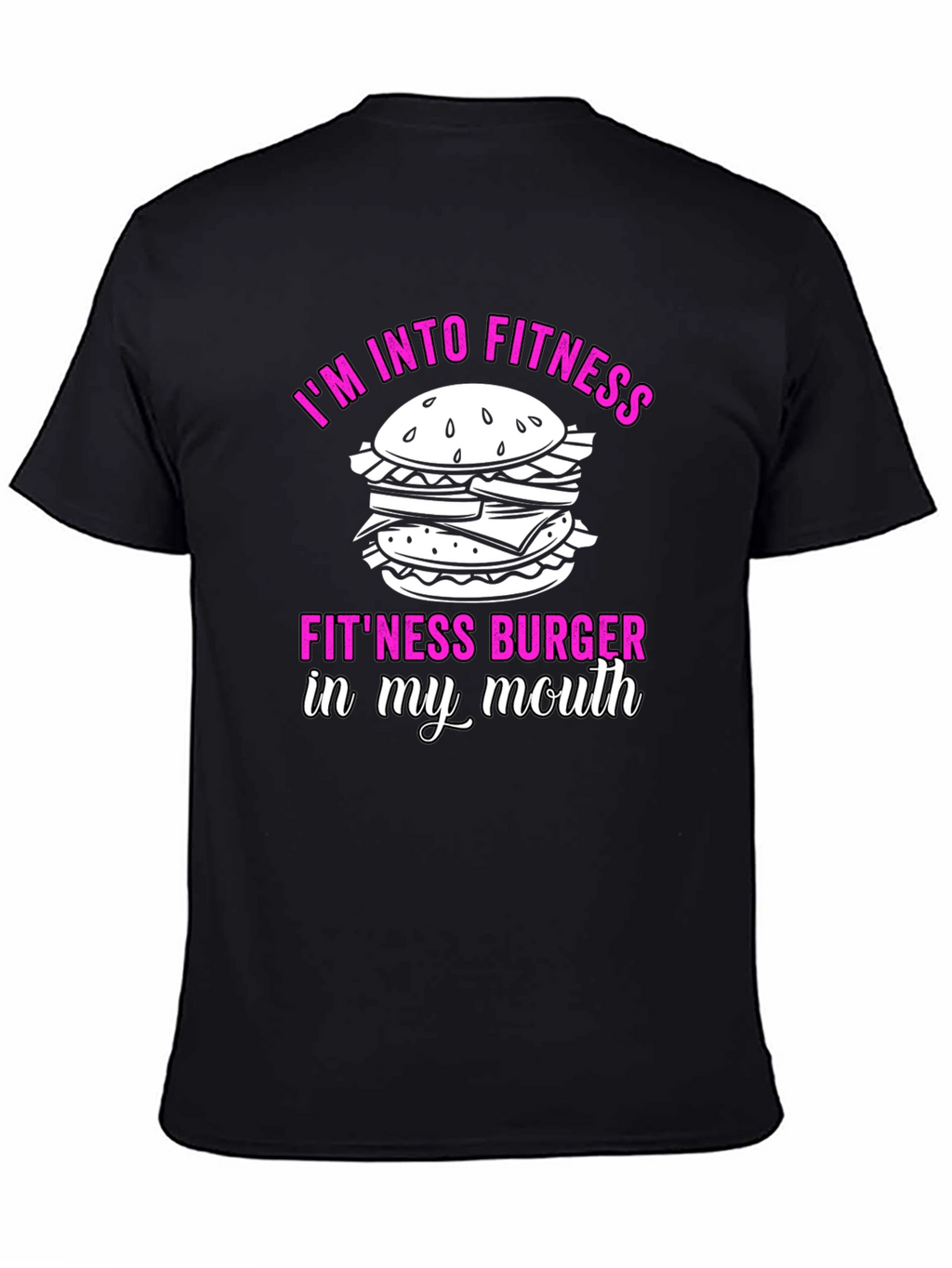 Fitness Burger Graphic T-Shirt - Funny Workout Tee
