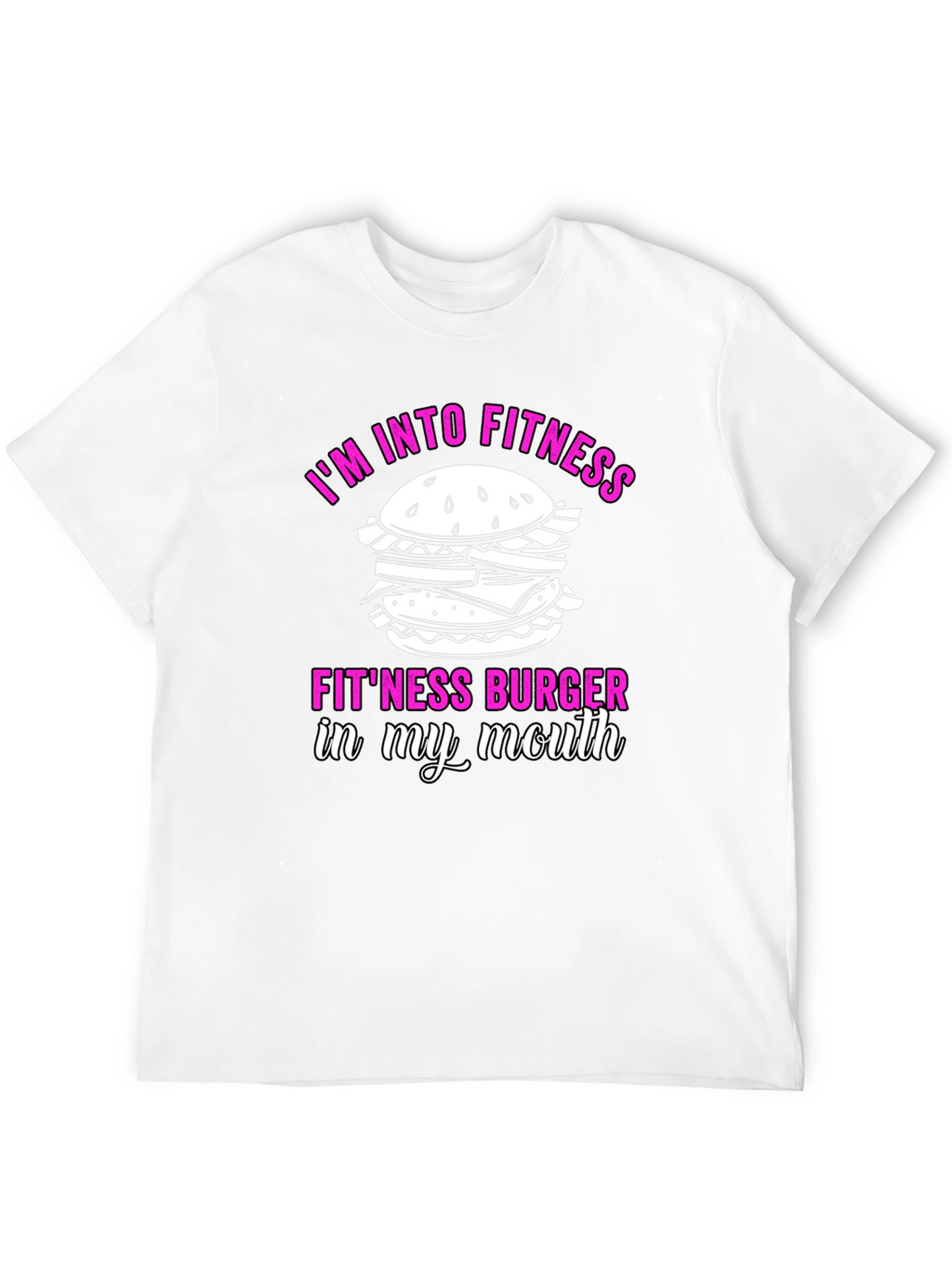 Fitness Burger Graphic T-Shirt - Funny Workout Tee