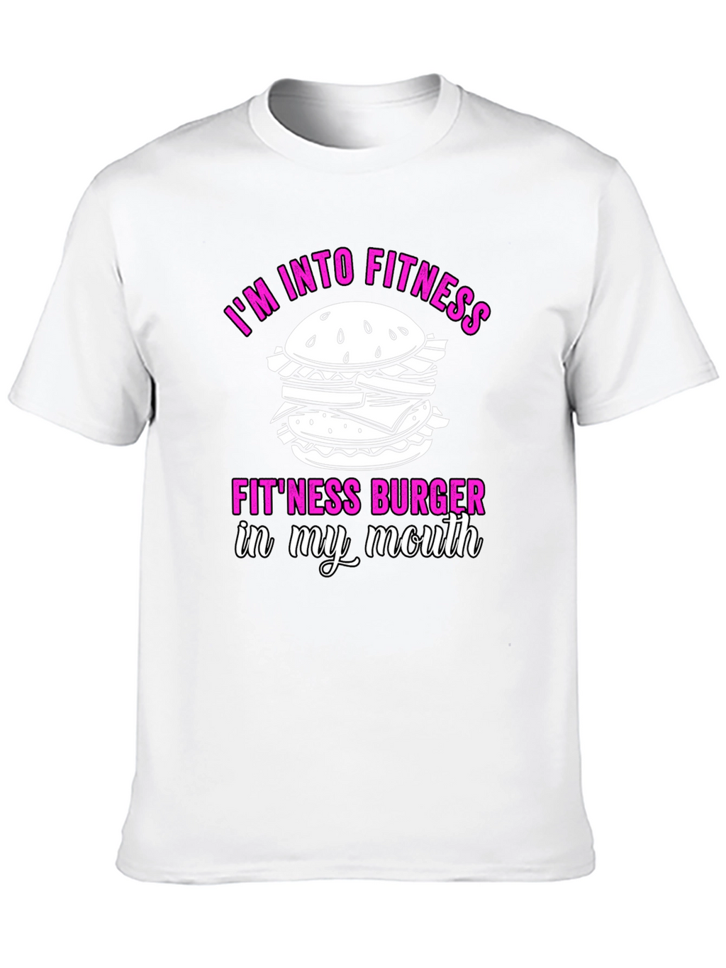 Fitness Burger Graphic T-Shirt - Funny Workout Tee