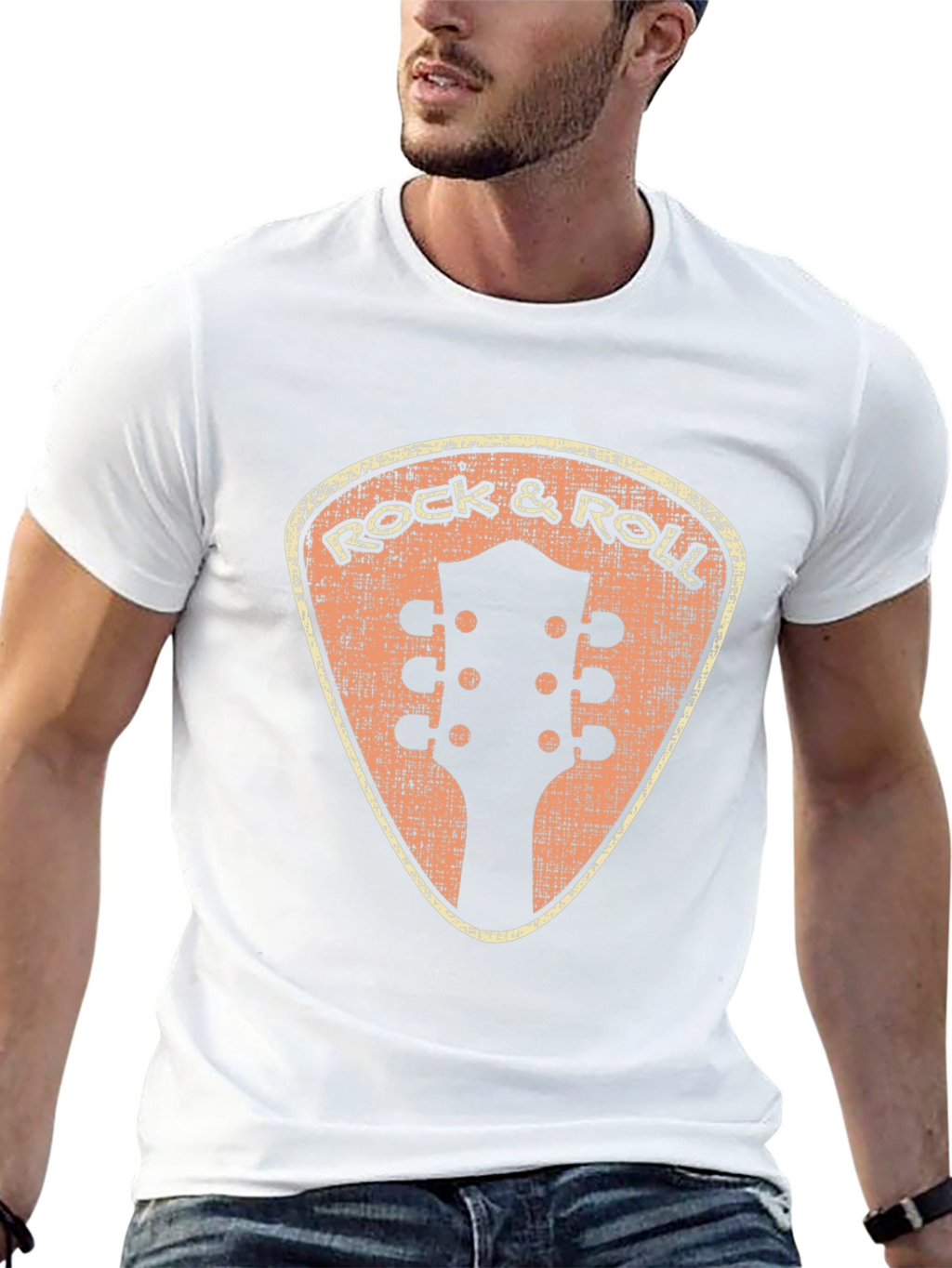 Retro Rock & Roll Guitar Pick T-Shirt