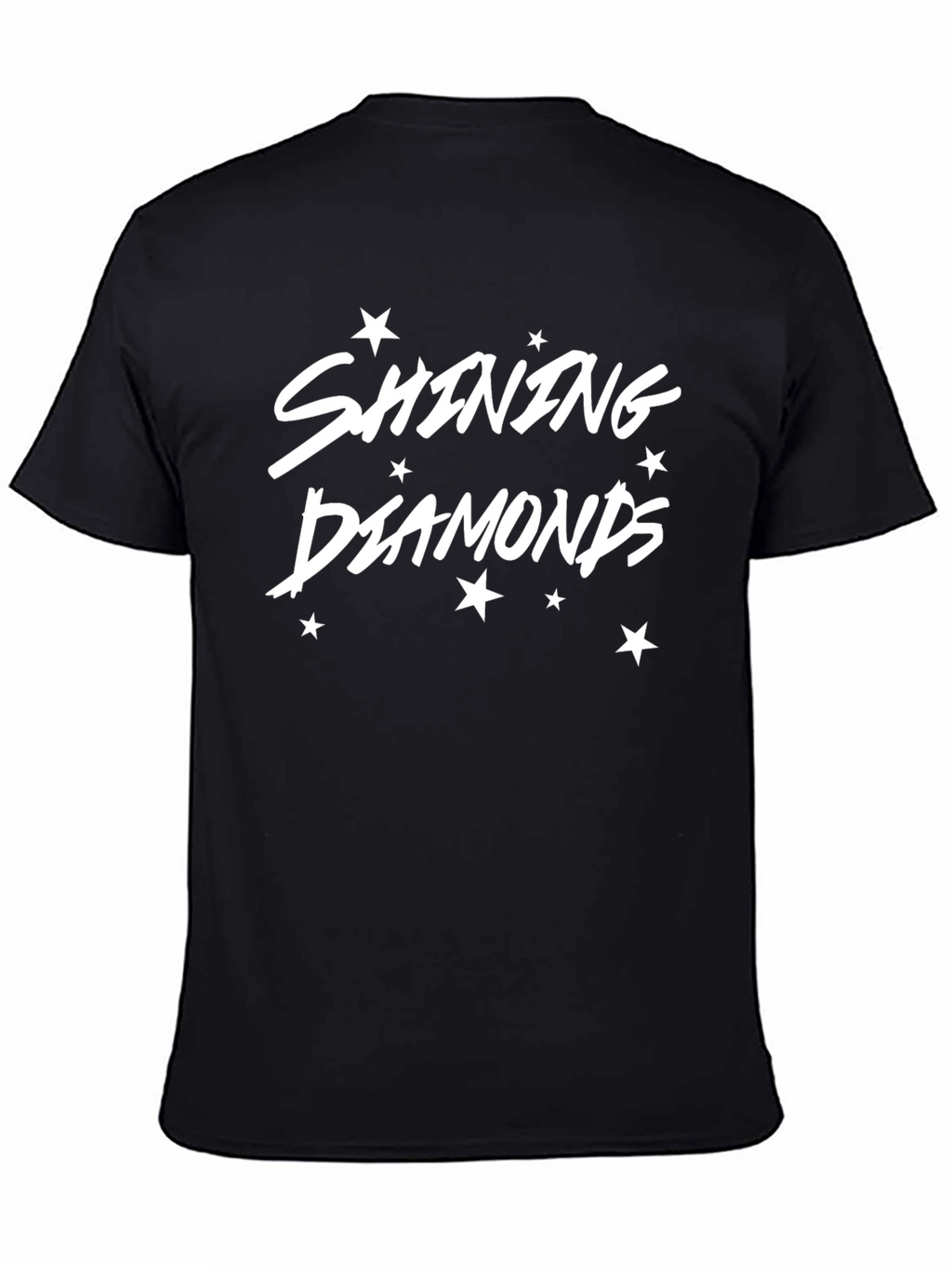 Shining Diamonds Graphic Tee - Stylish Black T-Shirt