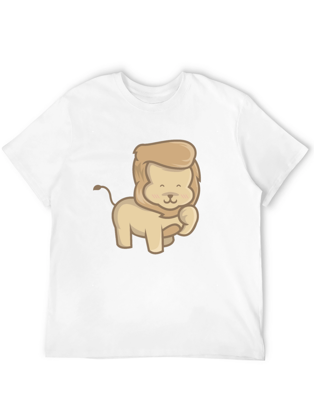 Cute Lion Graphic Tee - Unisex Black T-Shirt