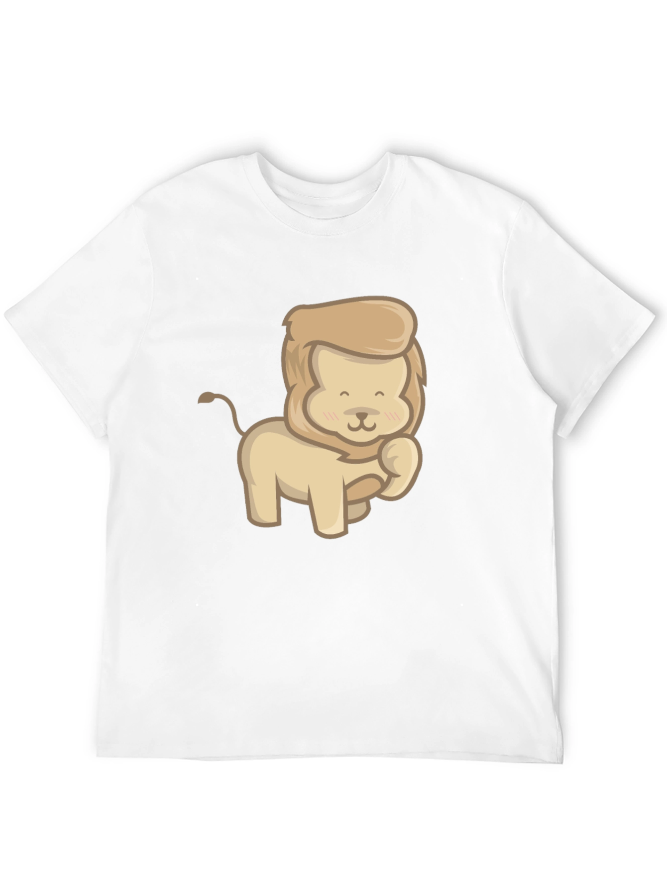 Cute Lion Graphic Tee - Unisex Black T-Shirt