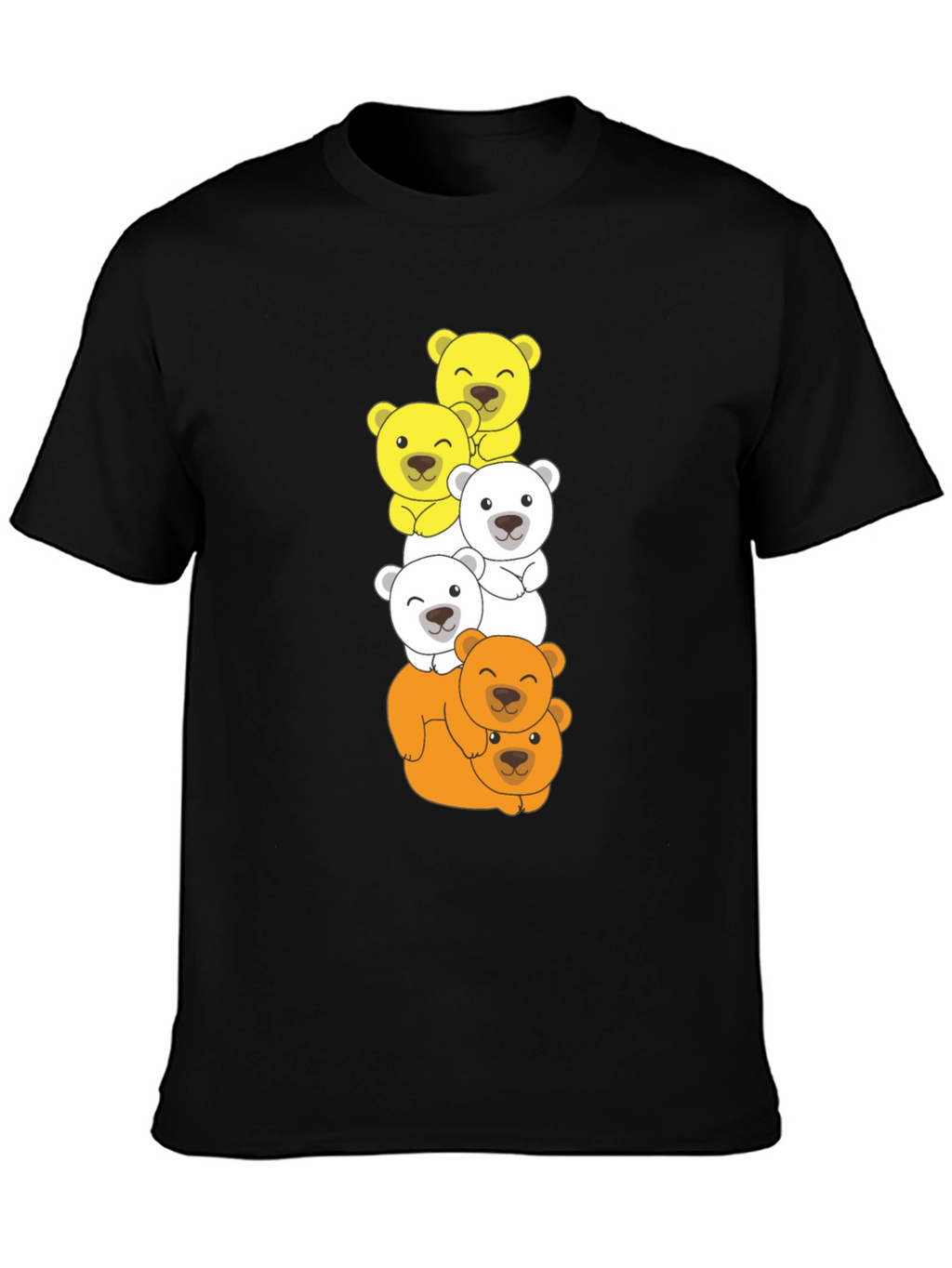 Stacked Bear T-Shirt - Cartoon Animal Tee