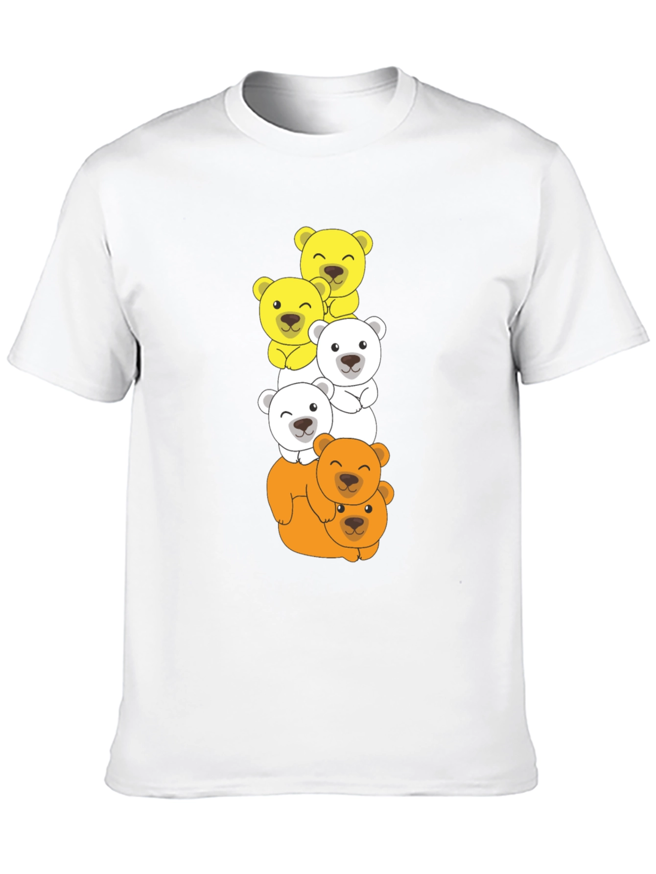 Stacked Bear T-Shirt - Cartoon Animal Tee
