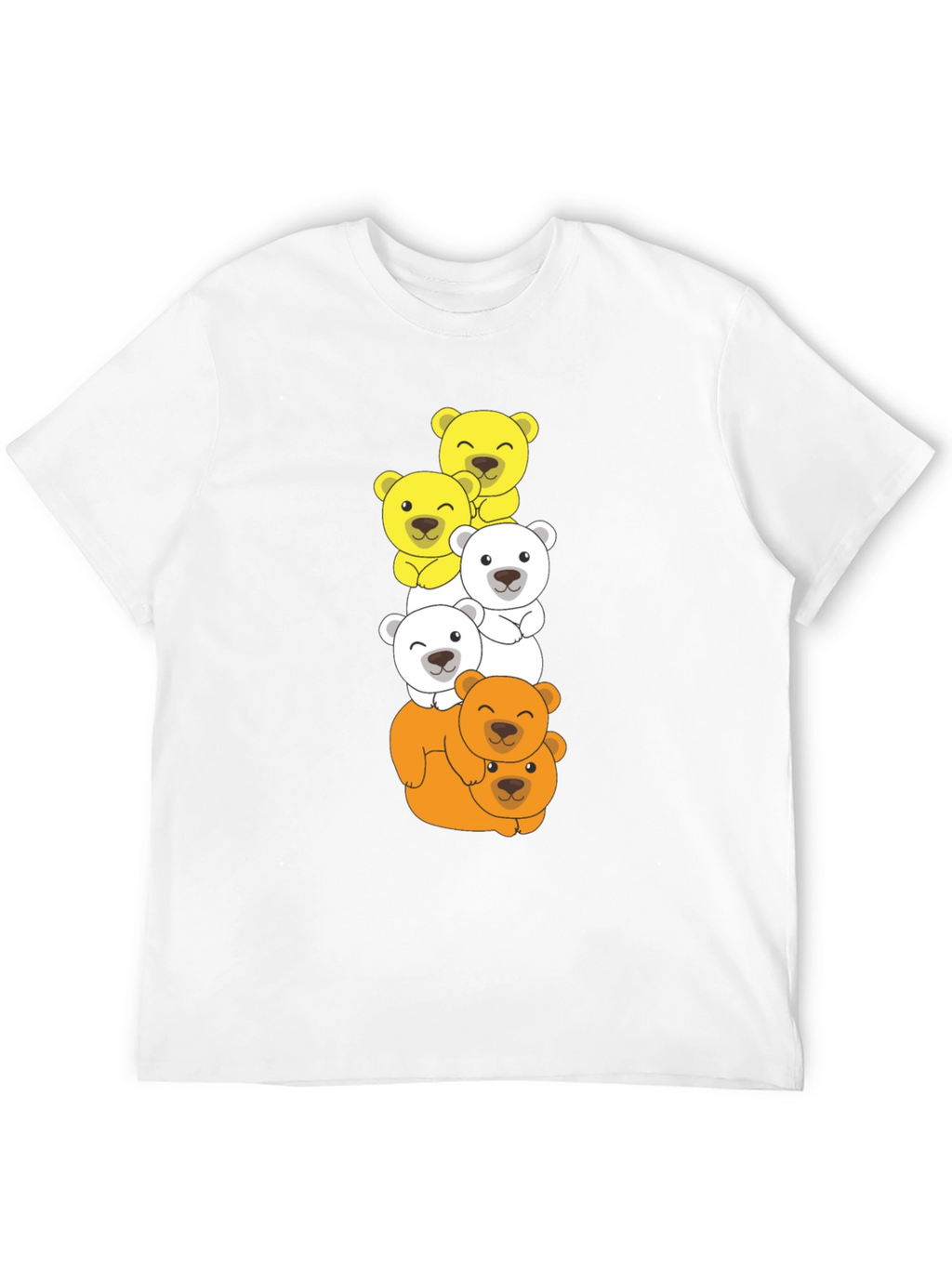 Stacked Bear T-Shirt - Cartoon Animal Tee