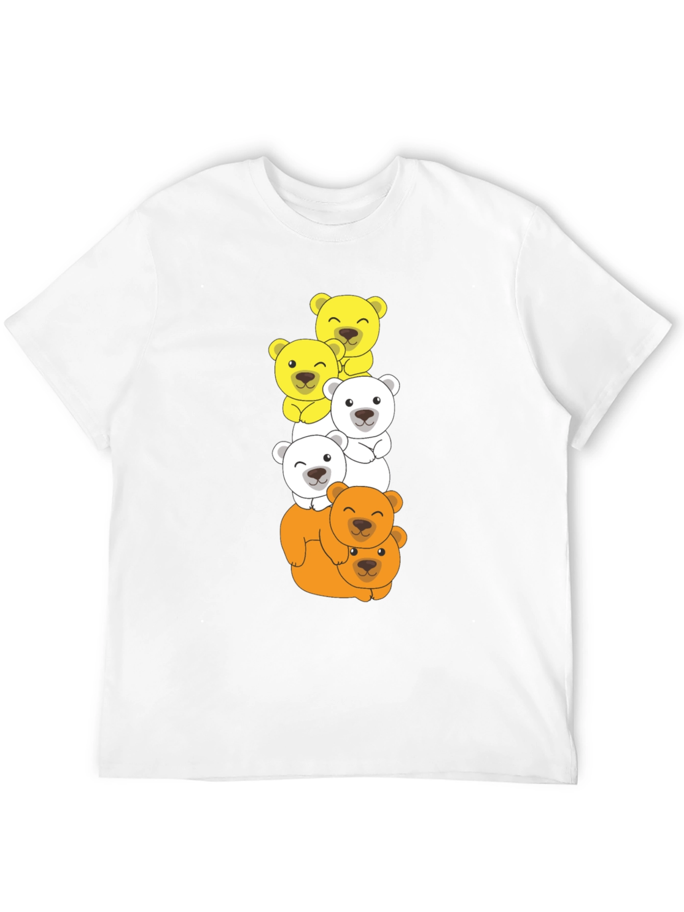 Stacked Bear T-Shirt - Cartoon Animal Tee