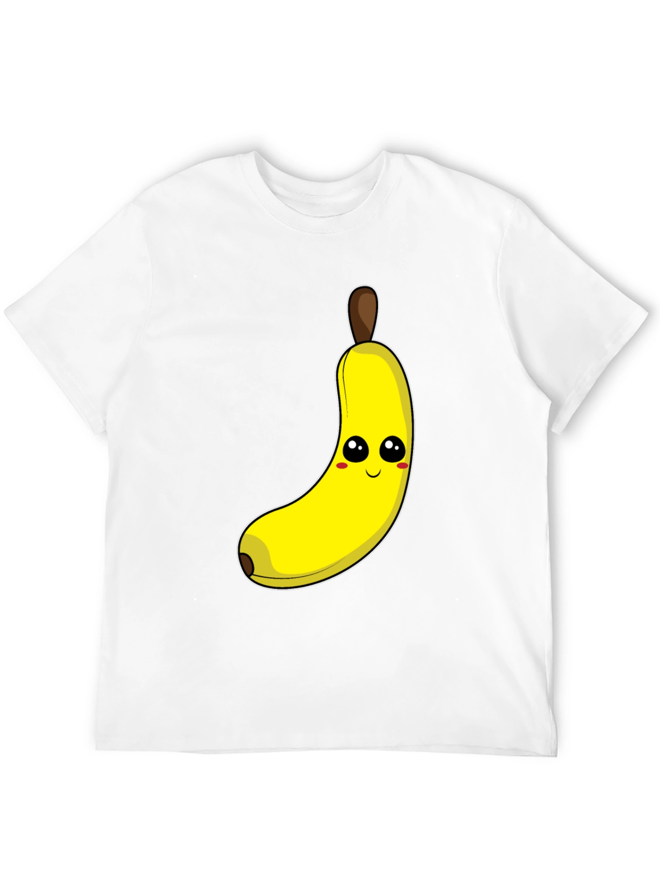 Funny Banana Cartoon Graphic Tee - Black Cotton T-Shirt