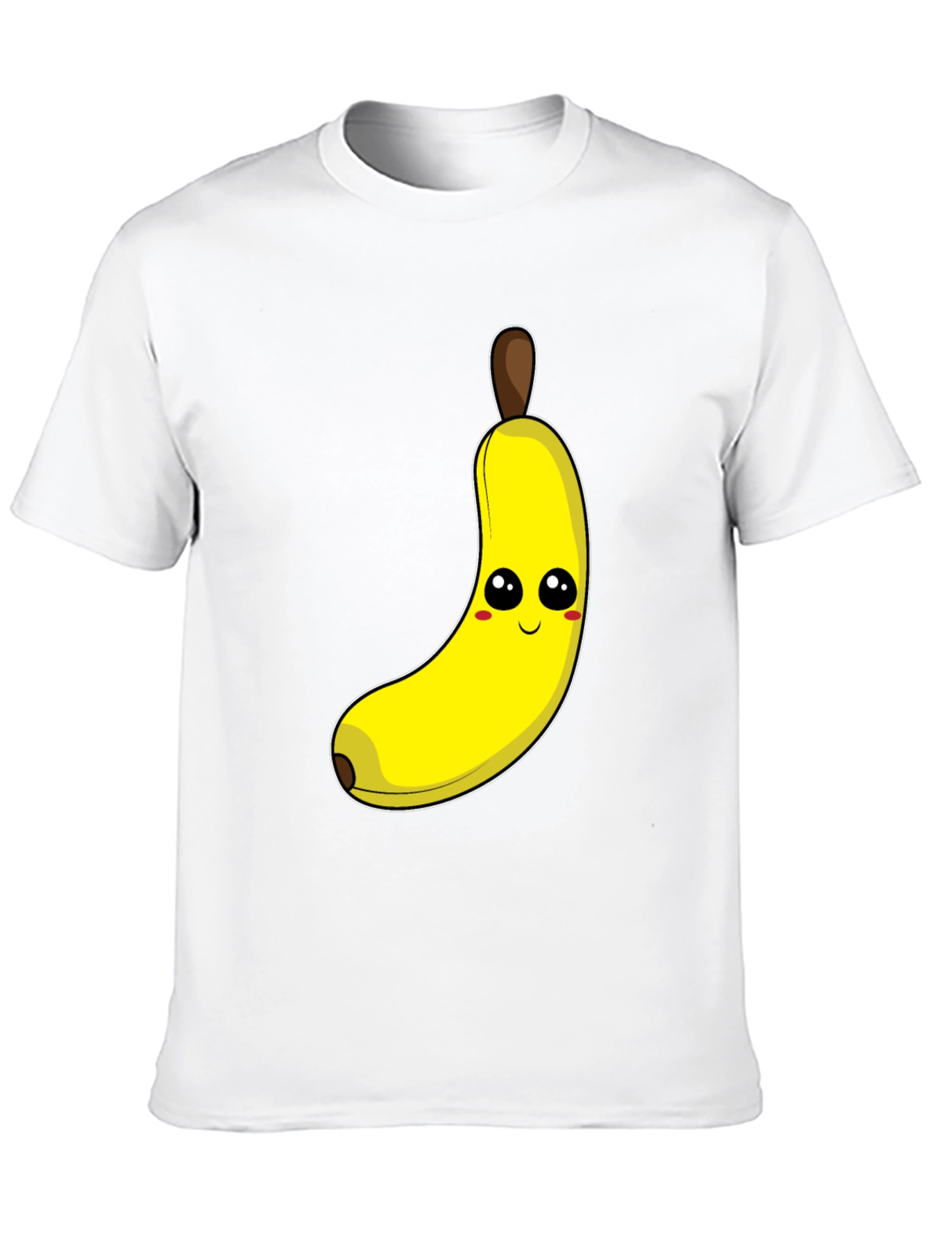 Funny Banana Cartoon Graphic Tee - Black Cotton T-Shirt