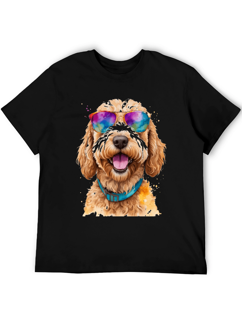 Dog with Sunglasses Graphic Tee - Cool Comfort