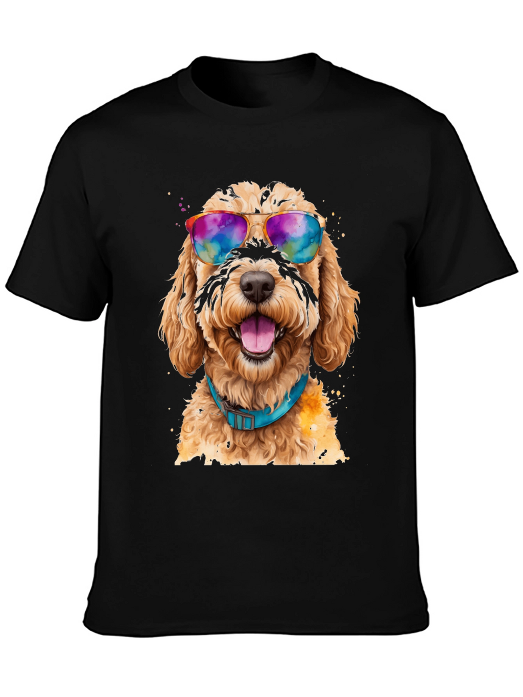 Dog with Sunglasses Graphic Tee - Cool Comfort