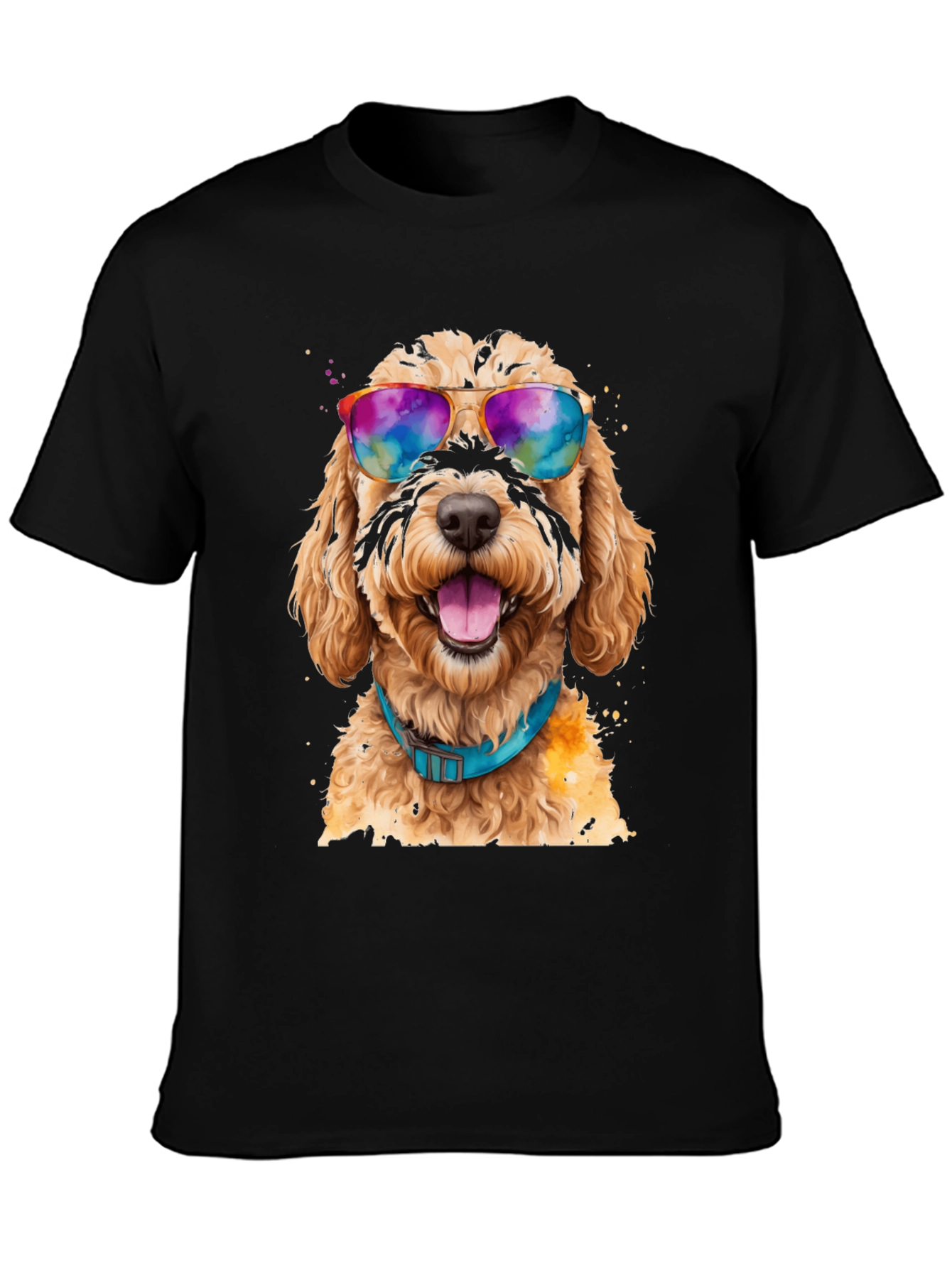 Dog with Sunglasses Graphic Tee - Cool Comfort