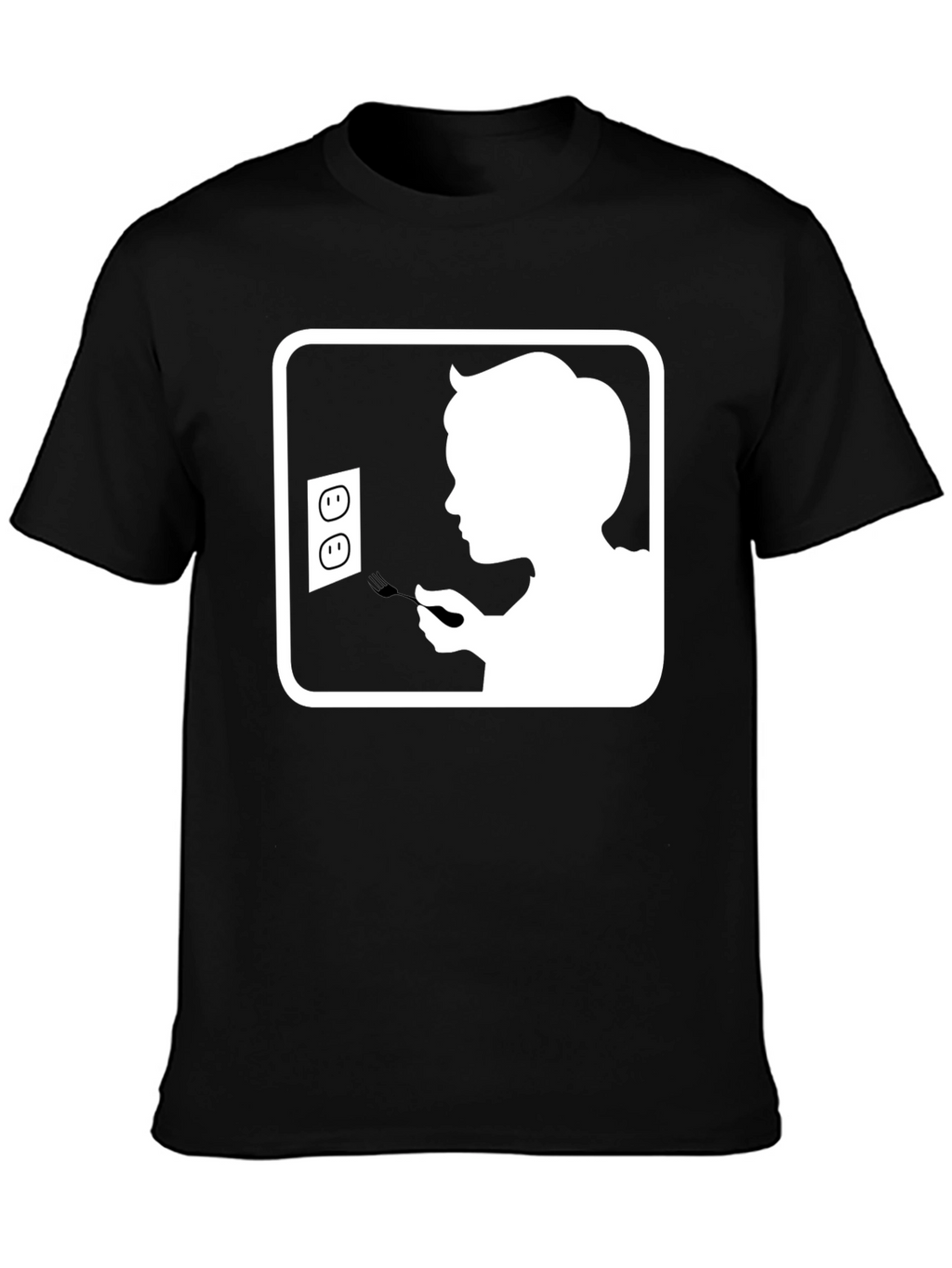 Humorous Black T-Shirt with Graphic Print