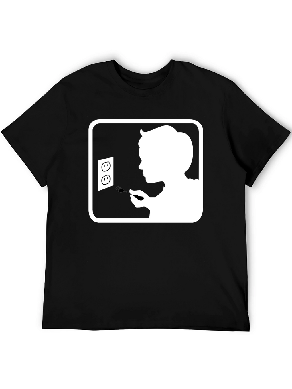 Humorous Black T-Shirt with Graphic Print
