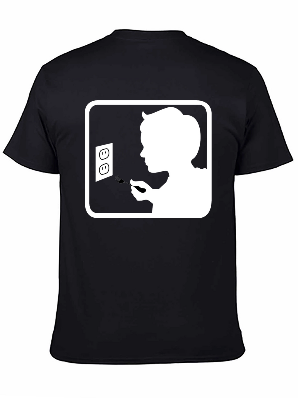 Humorous Black T-Shirt with Graphic Print
