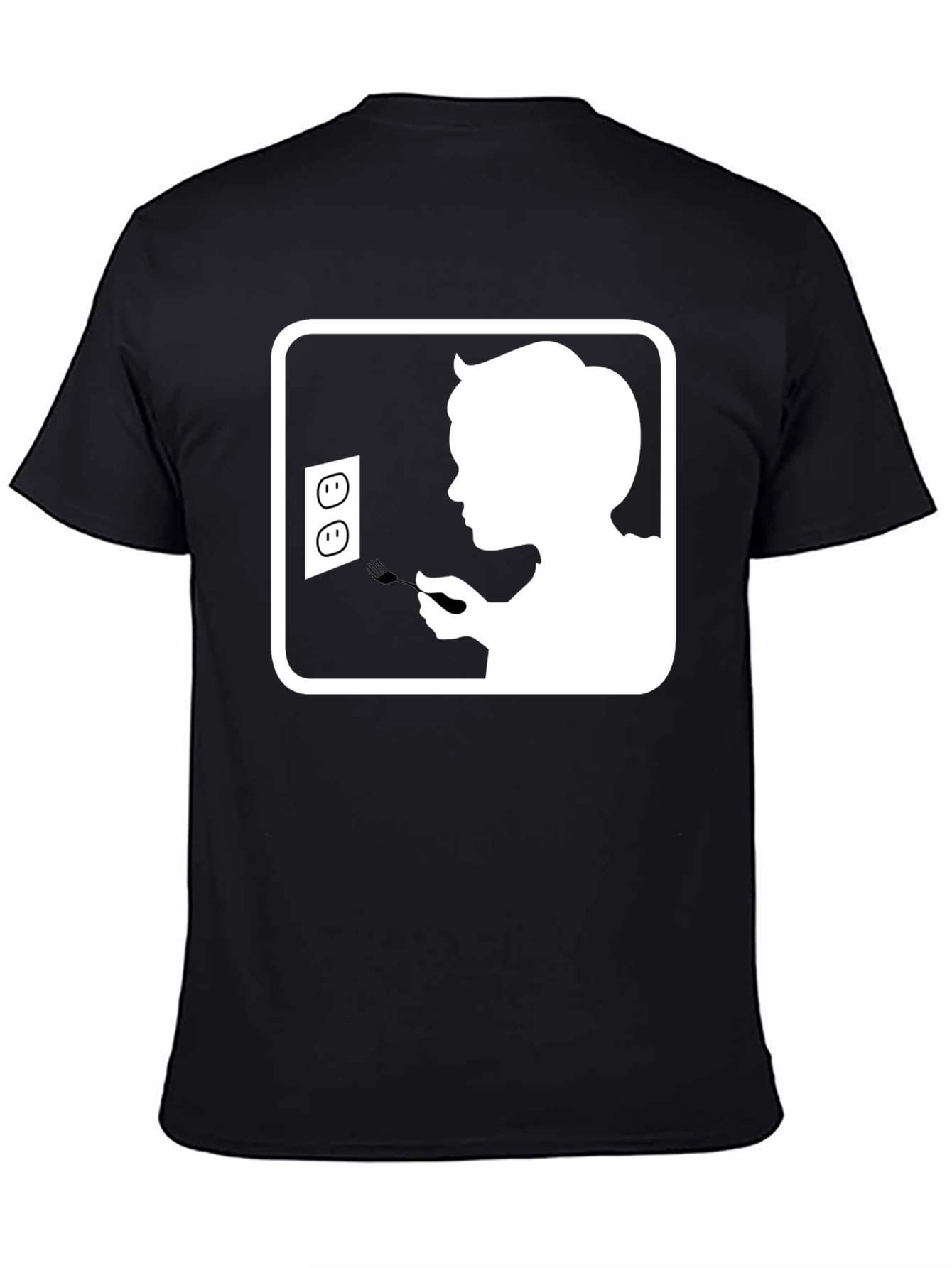 Humorous Black T-Shirt with Graphic Print