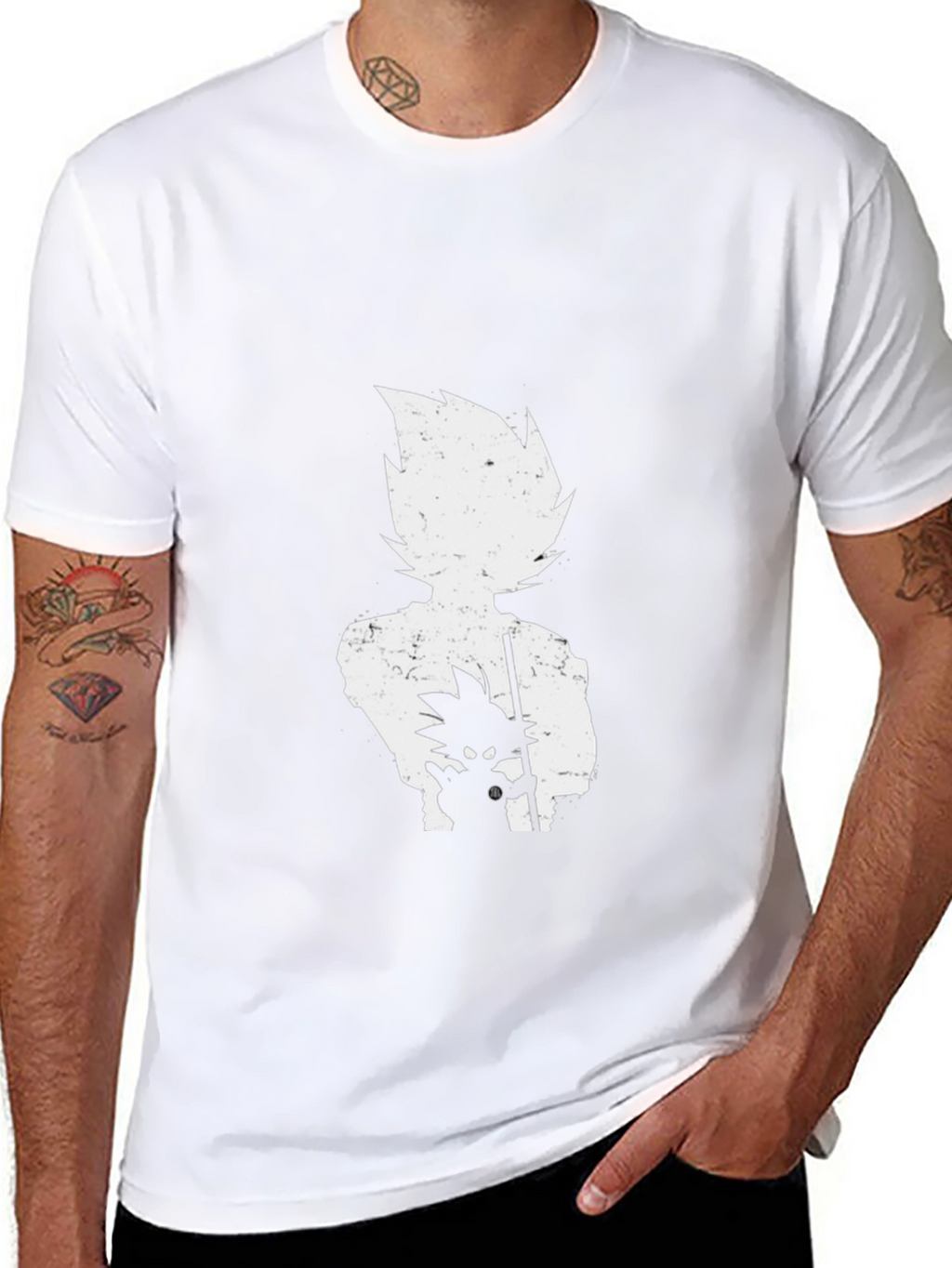 Anime Silhouette Graphic T-Shirt