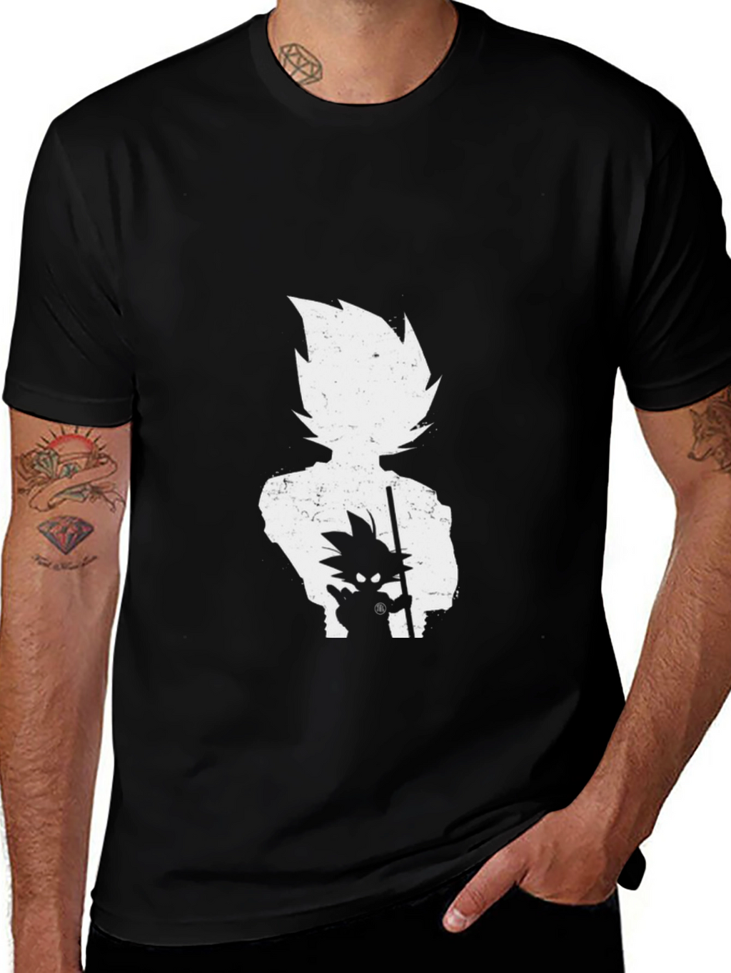 Anime Silhouette Graphic T-Shirt