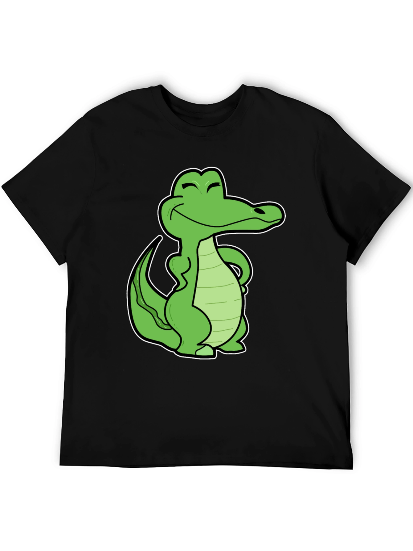 Cool Crocodile Graphic T-Shirt - Black