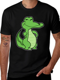 Cool Crocodile Graphic T-Shirt - Black