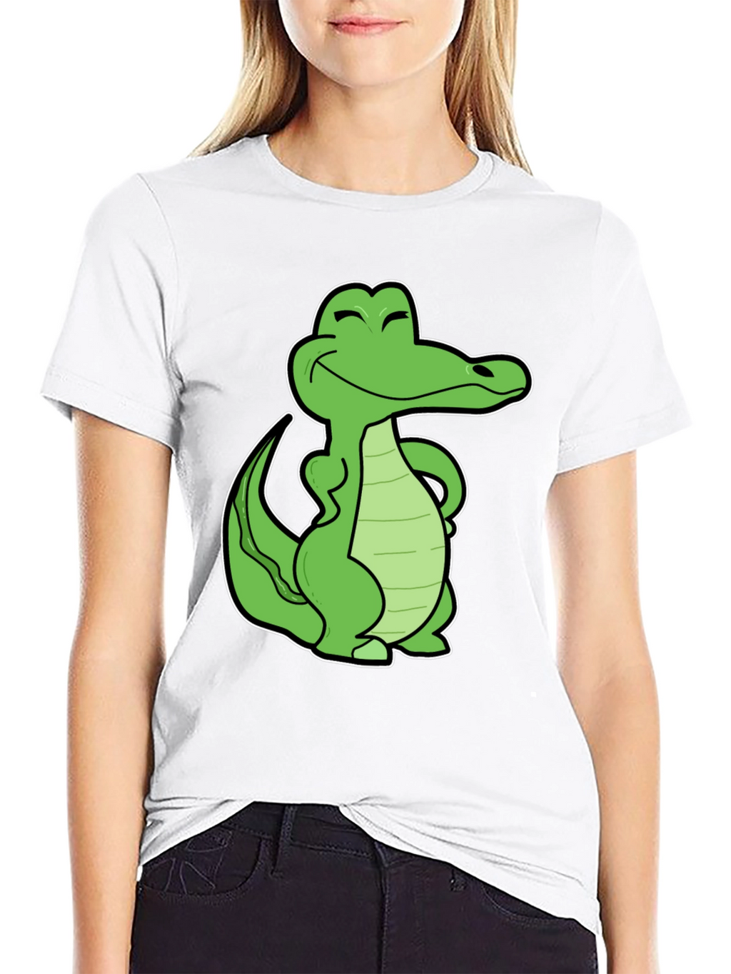 Cool Crocodile Graphic T-Shirt - Black