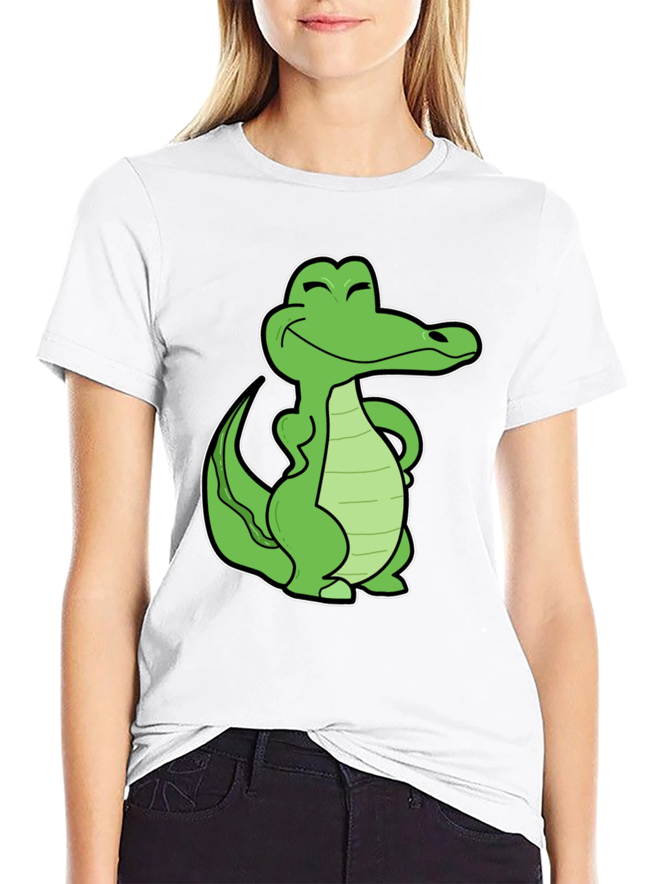Cool Crocodile Graphic T-Shirt - Black